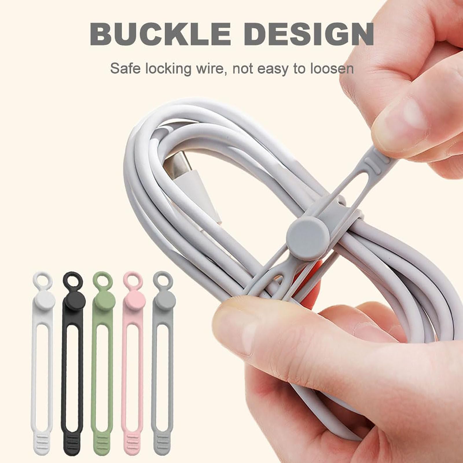 PUSKIU Data Cable Organizer, 2026 Upgrade Silicone Headphone Organizer - View 3