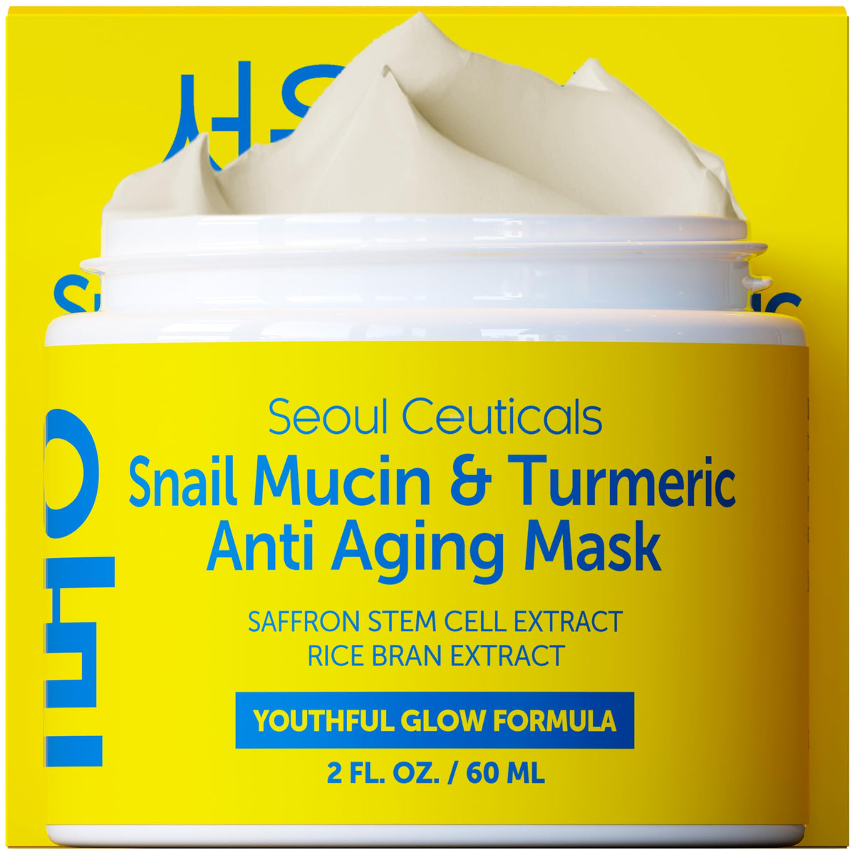 SeoulCeuticals Korean Face Mask Snail Mucin Turmeric Anti - SeoulCeuticals Official Product Imagery - 1