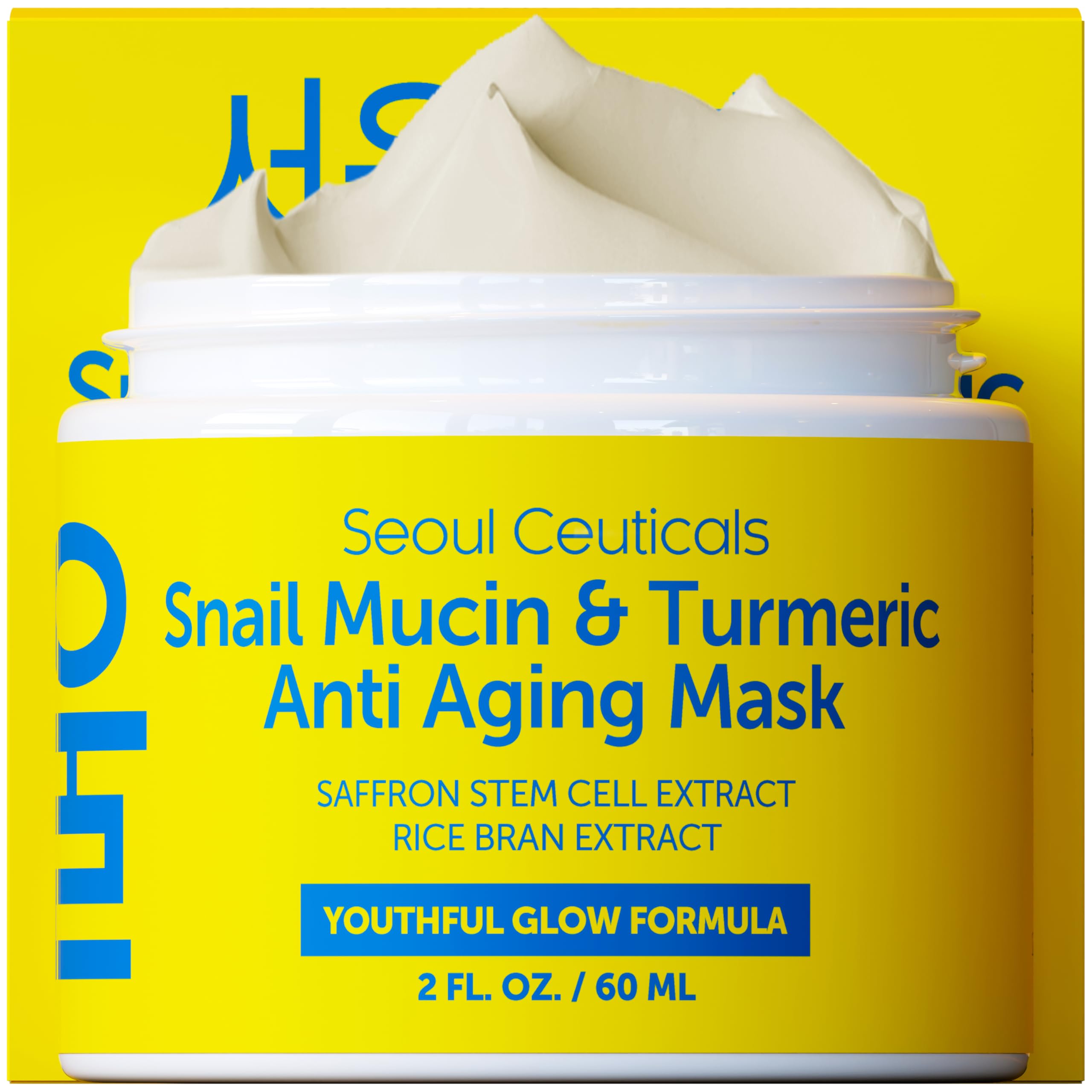 SeoulCeuticals Korean Face Mask Snail Mucin Turmeric Anti - SeoulCeuticals Official Product Imagery - 2