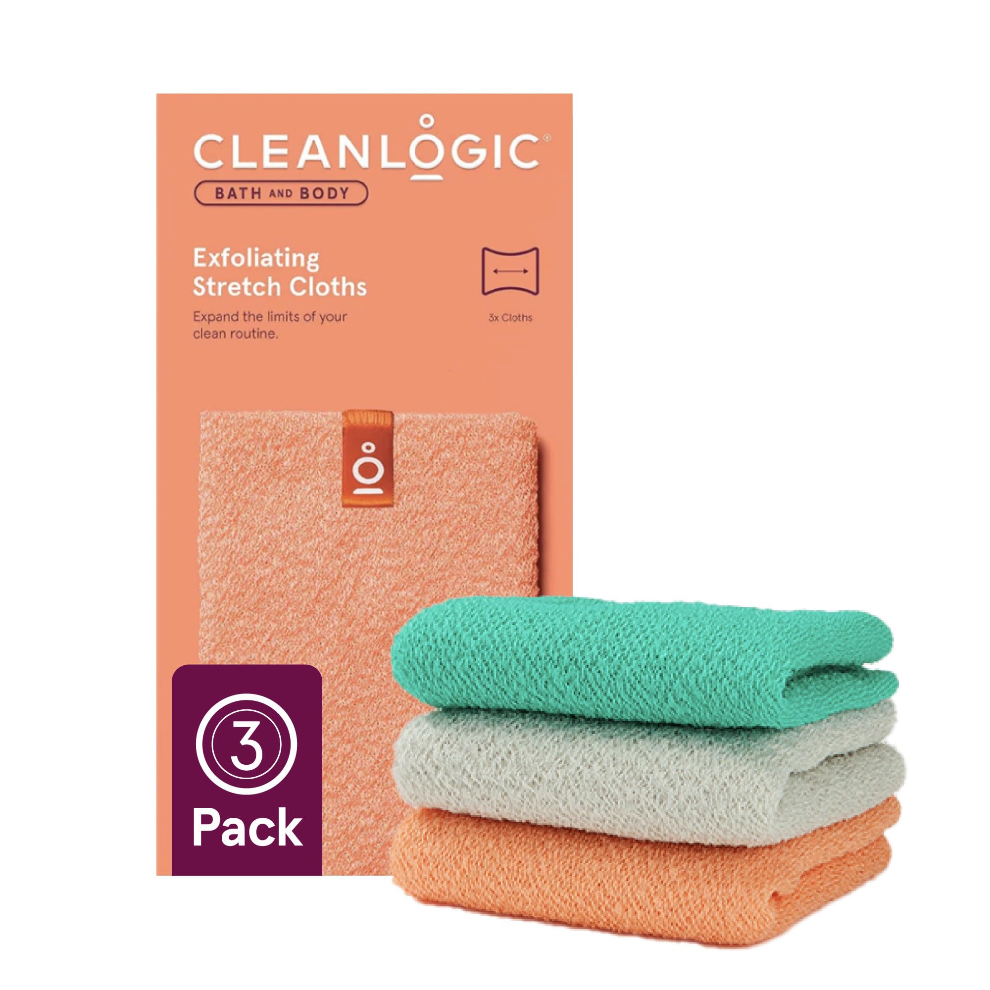 Cleanlogic Exfoliating Stretch Bath and Shower Cloth - Cleanlogic Official Imagery - 2
