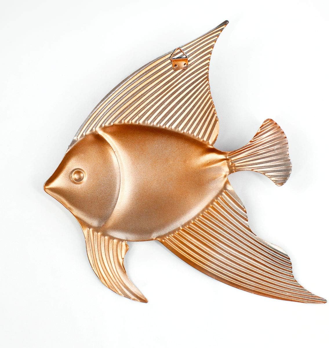 Set of 3 FANWNKI metal fish wall decor sculptures for outdoor or indoor use, perfect for pool, porch, fence, or garden.