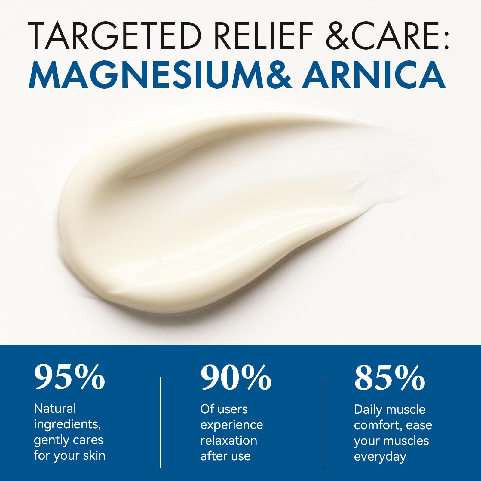 Roseblem Magnesium Cream with arnica and lavender, a gentle moisturizer for muscle relief, relaxation, and sensitive skin, 3.53oz.