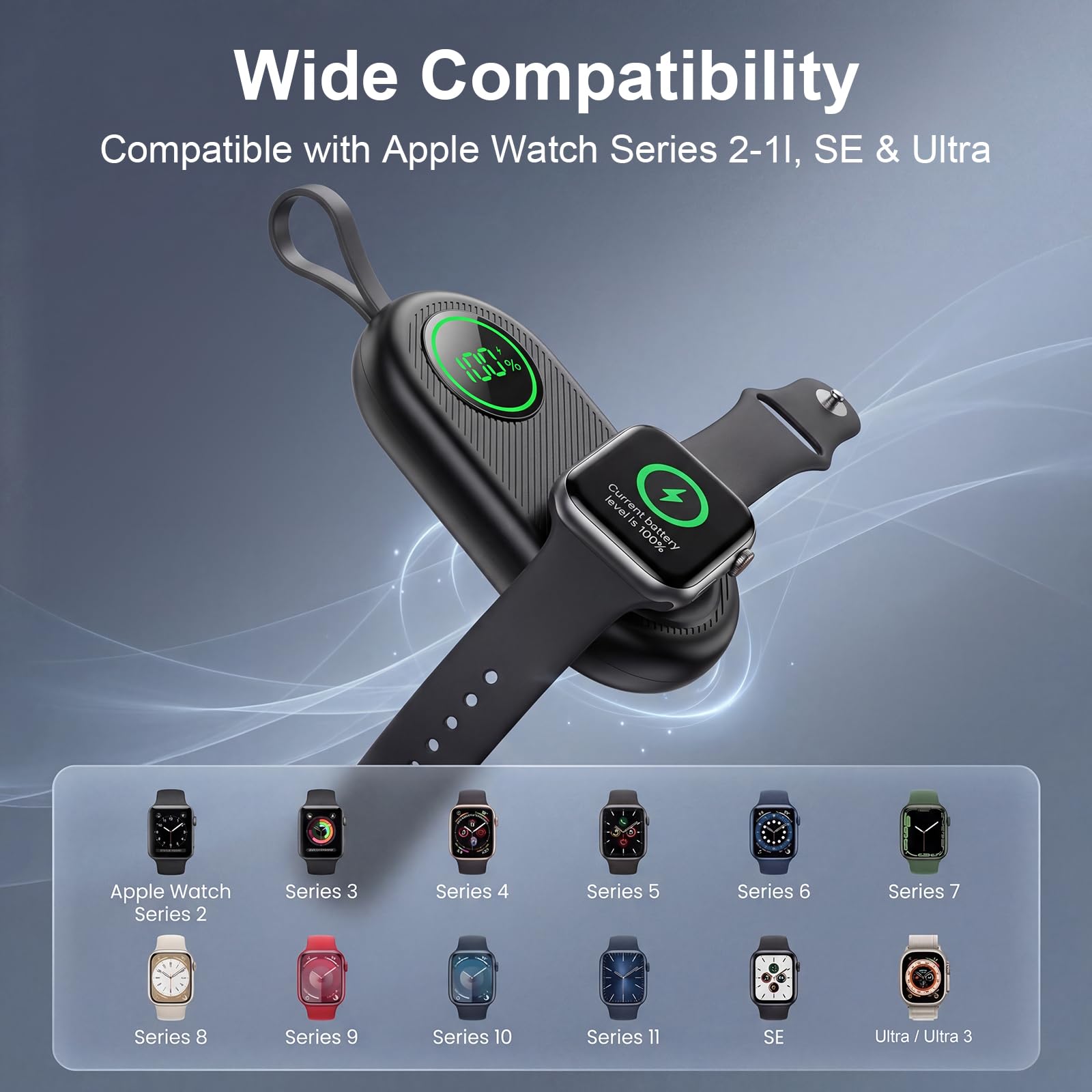 iGENJUN 2026 Upgraded 2500mAh Portable Charger for Apple Watch 2-in-1 - View 3