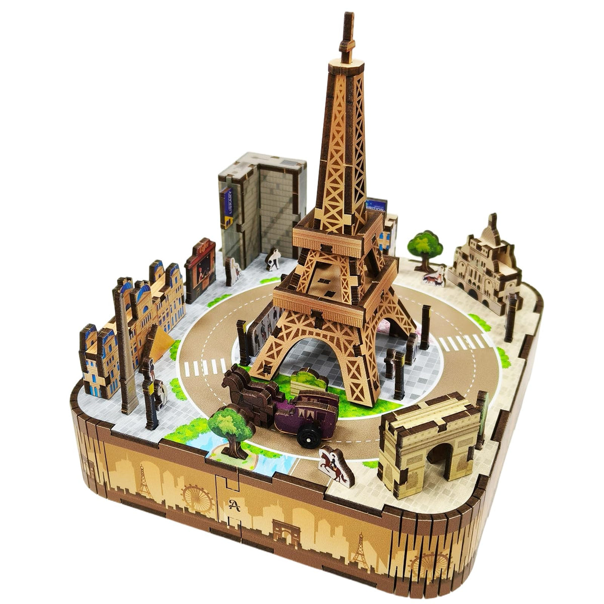 Briskfeel Wooden 3D Eiffel Tower Music Box - Briskfeel Official Imagery - 6
