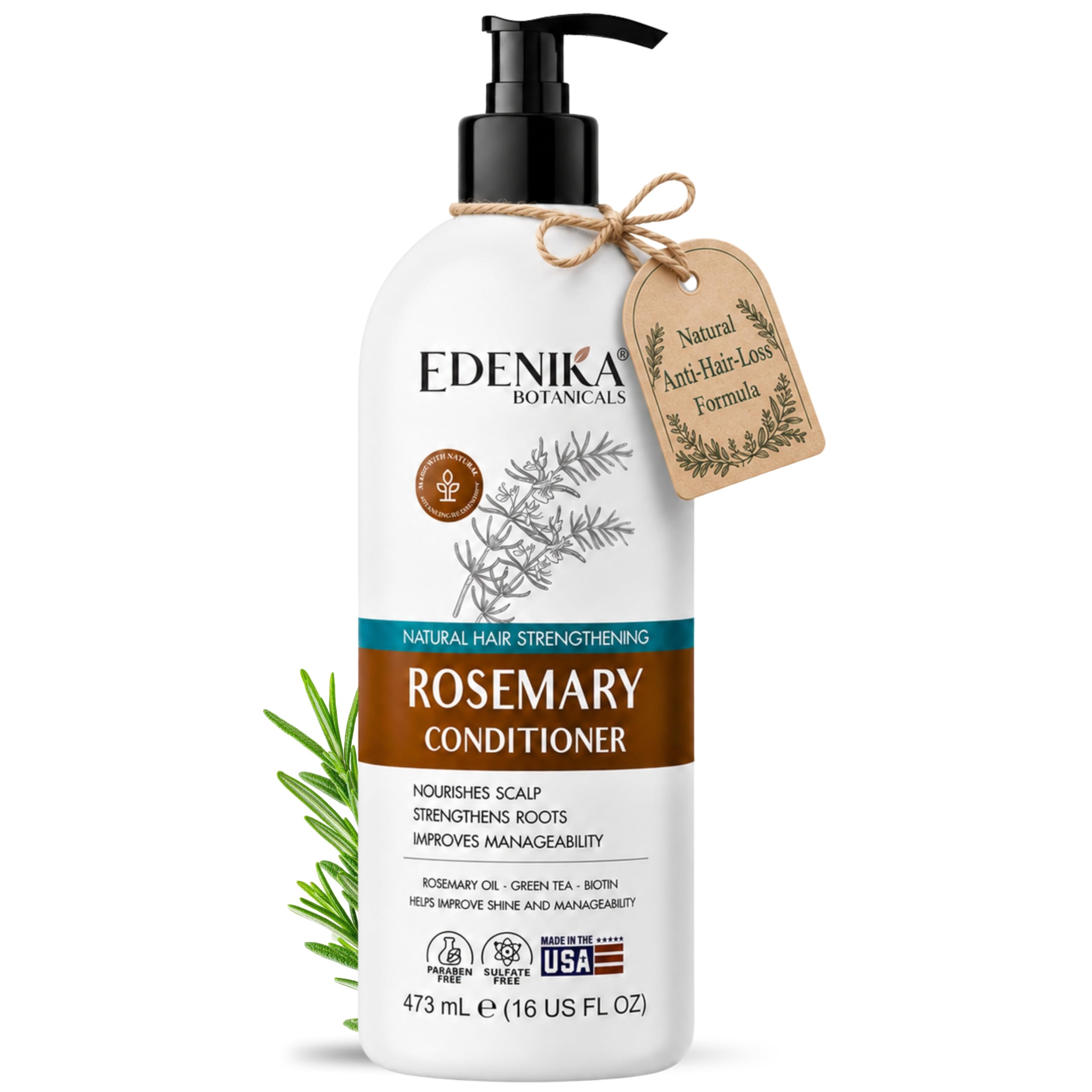 EDENIKA BOTANICALS Rosemary Biotin Shampoo and Conditioner Set for Hair Strengthening - EDENIKA BOTANICALS Official Product View 10