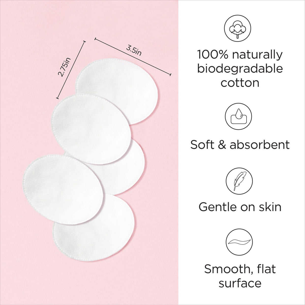Diane Multi Layer Large Cotton Ovals for Face Skincare 100 - Diane Official Product Imagery - 4