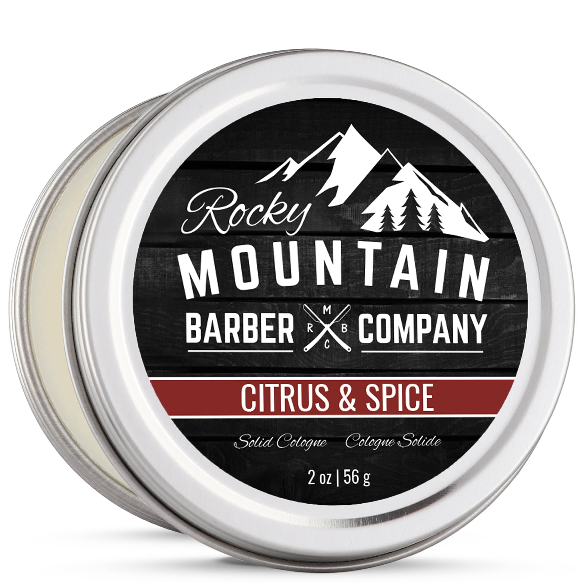 Rocky Mountain Barber Company Citrus and Spice Solid Cologne for - Product Imagery