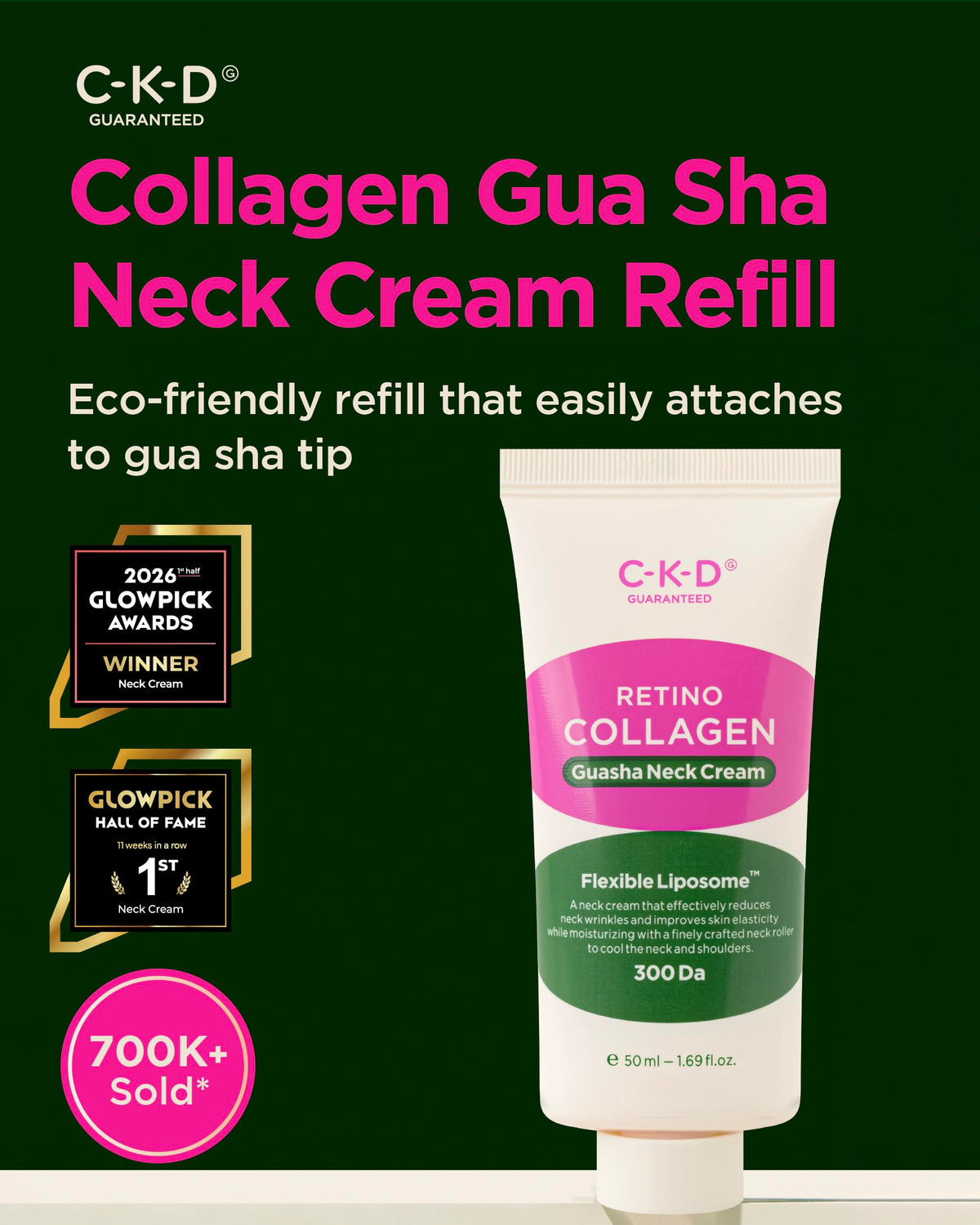 CKD Retinal Collagen Gua Sha Neck Cream Refill - CKD Guaranteed Official Imagery - 3