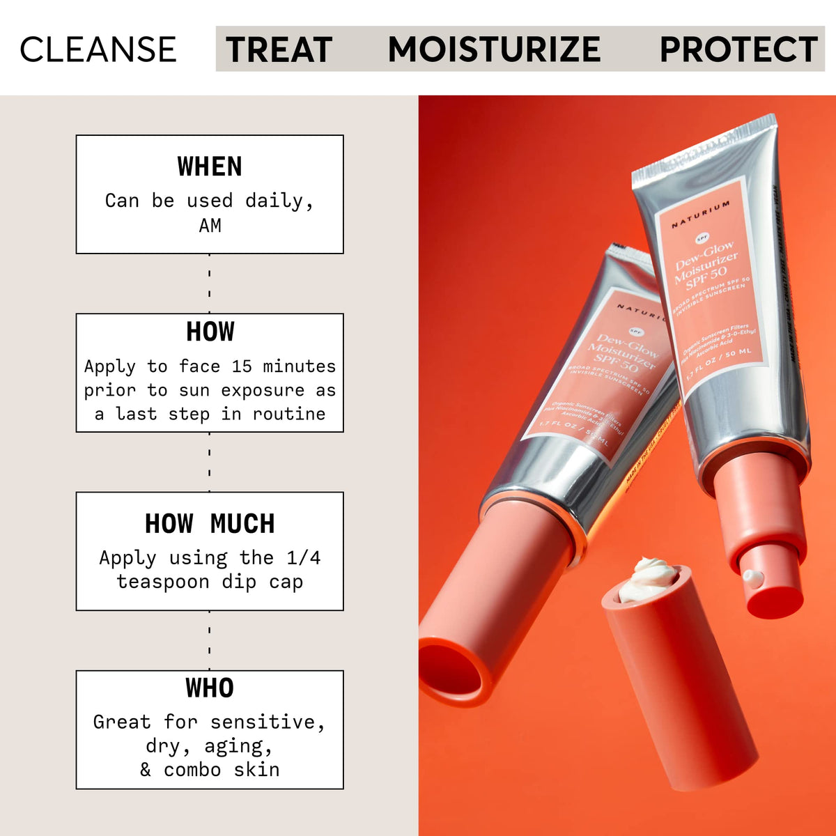 Naturium Dew Glow Moisturizer SPF 50 PA Daily Moisturizing - Naturium Official Imagery - 3