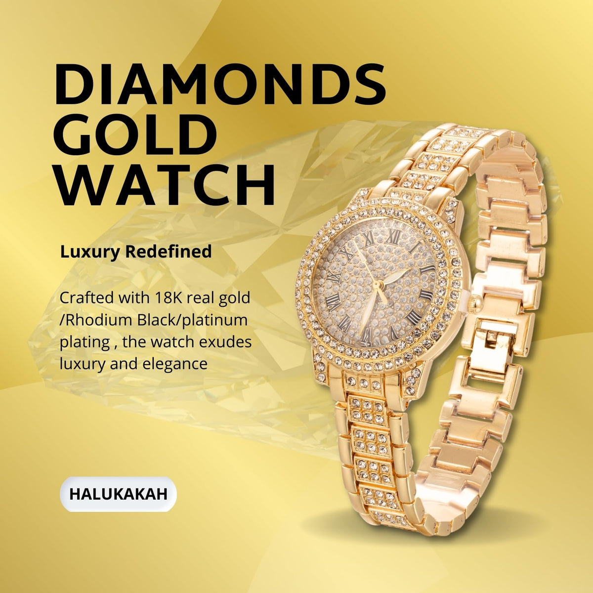 Halukakah Diamonds Watch Iced Out for Boy Teens Kids - Halukakah Official Imagery - 3