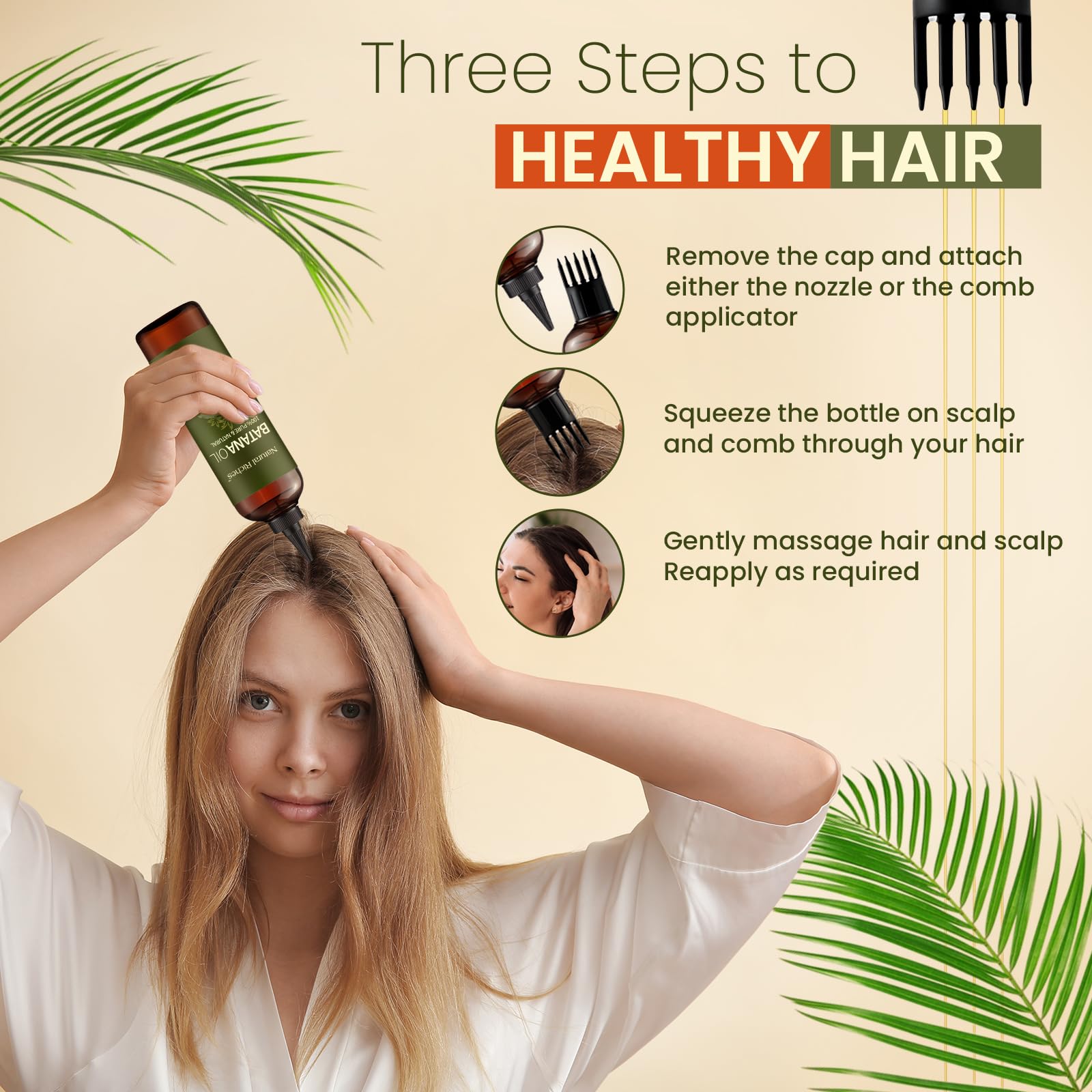 Natural Riches Batana Oil for Hair Growth 8 Fl Oz - Cold Pressed - Natural Riches Official Product View 7