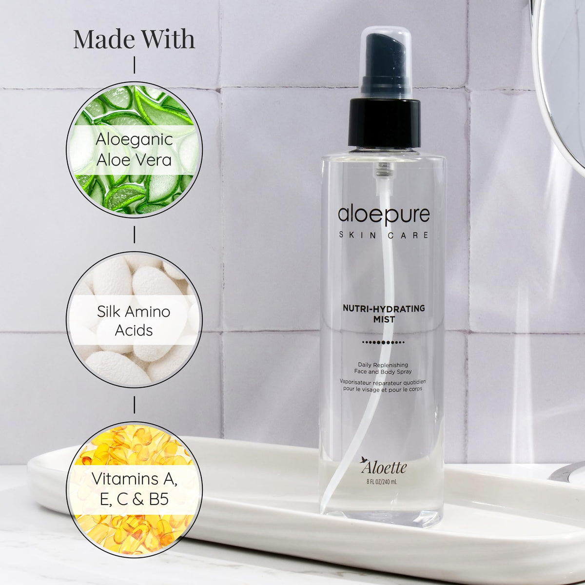 Aloette Nutri Hydrating Mist After Sun Spray - Aloette Official Imagery - 4