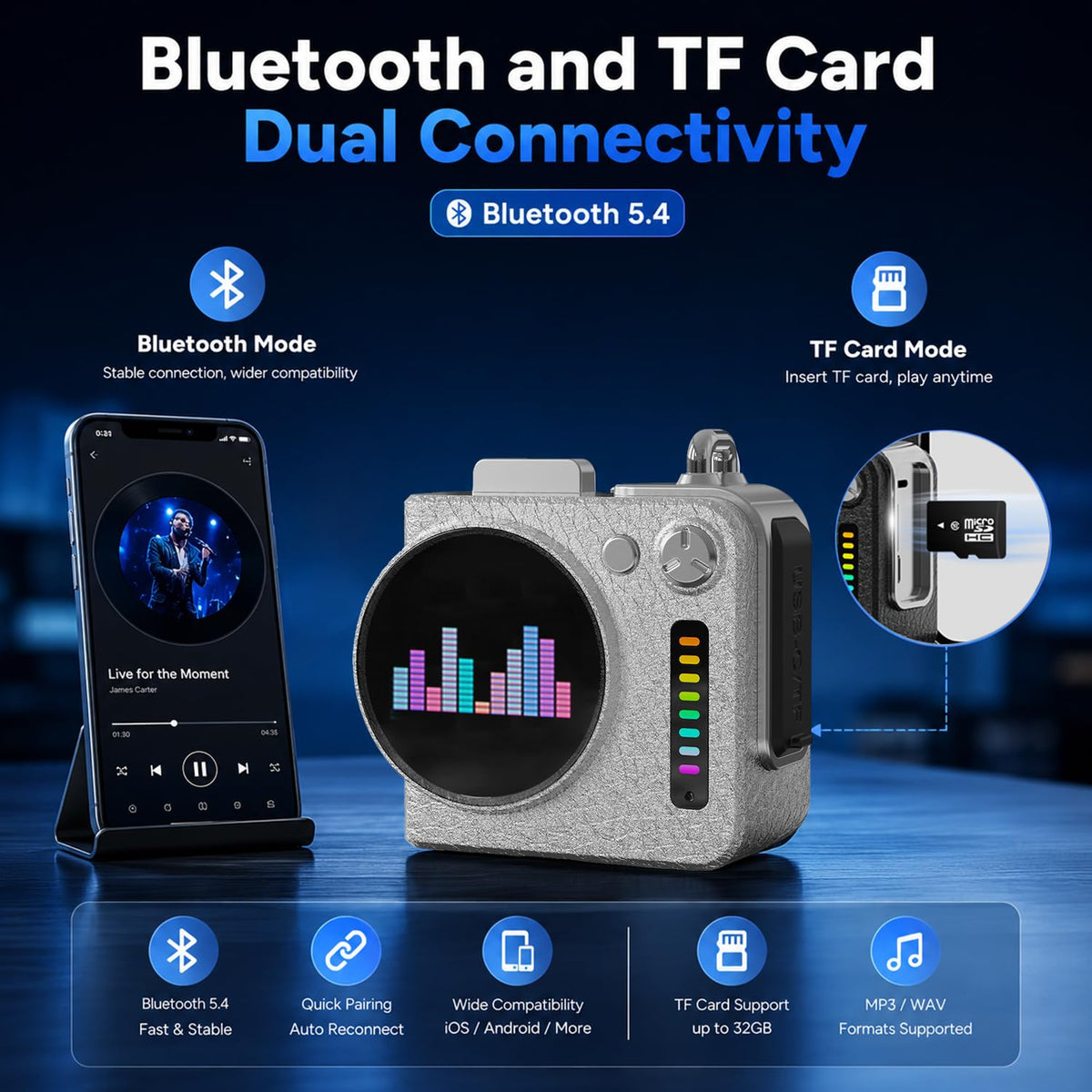 WARMLIFE Portable All in One Bluetooth Speaker with - WARMLIFE Official Imagery - 7