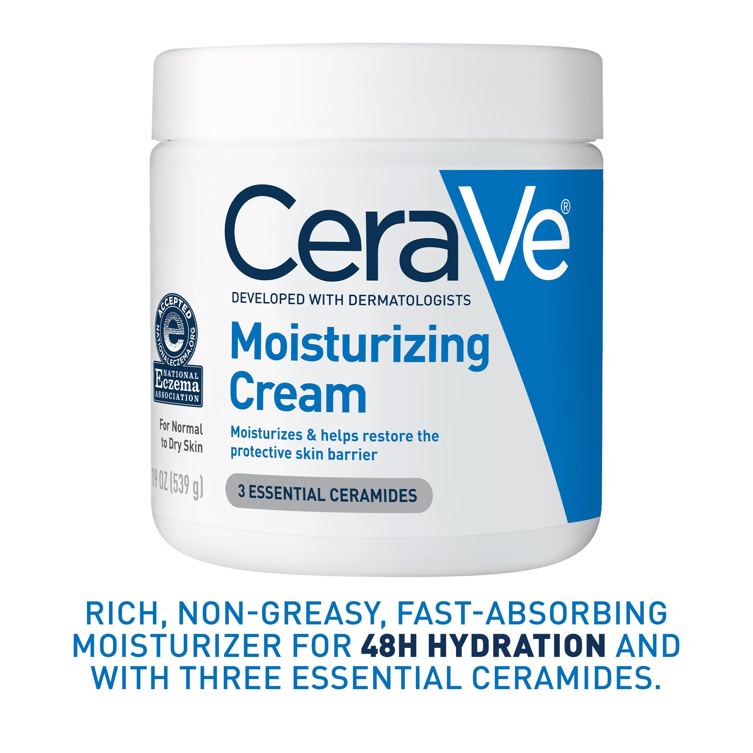 CeraVe Moisturizing Cream, Face & Body Moisturizer for Dry Ski... - CeraVe Official Product View 9