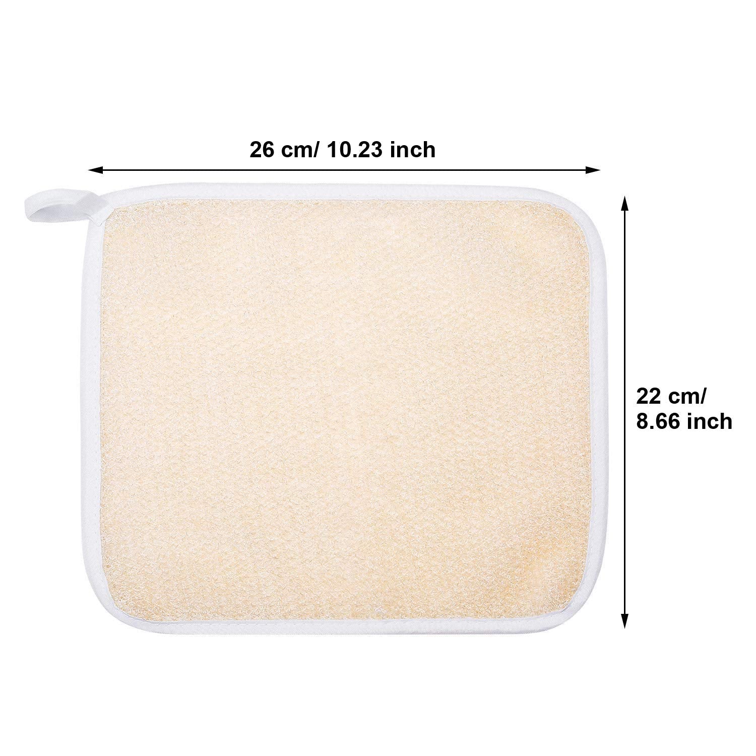 Tatuo 15 Packs Exfoliating Wash Cloths Face Body, Dual Sided, White Edge - Tatuo Official Product View 3