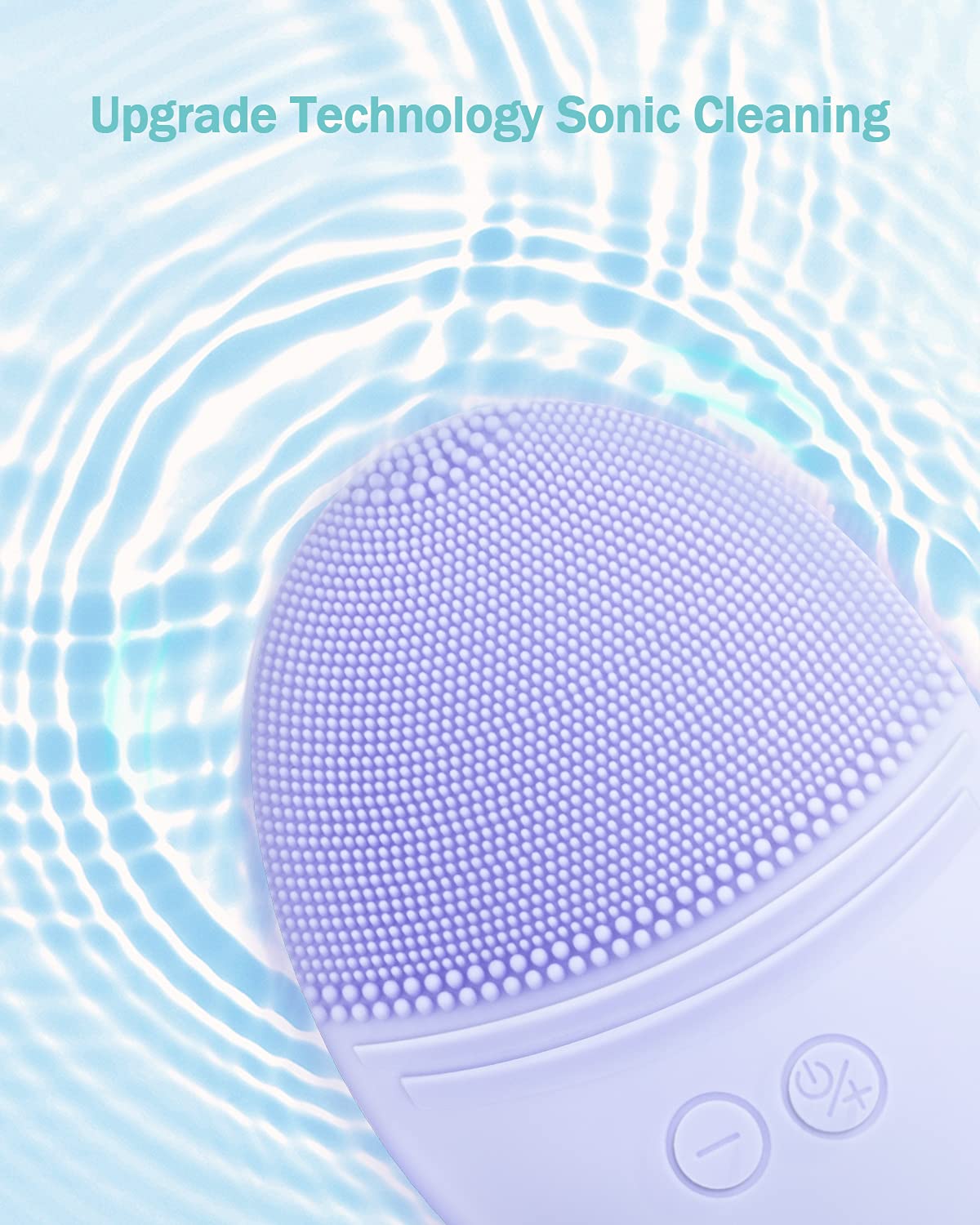 EZBASICS Silicone Facial Cleansing Brush IPX7 Waterproof - EZBASICS Official Imagery - 3