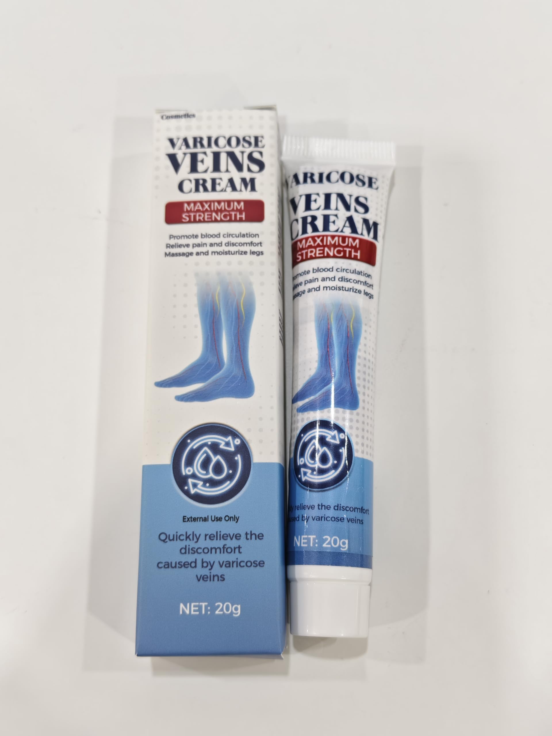 Bellisinno varicose veins and spider veins cream for legs, moisturizing skin with soothing, natural ingredients.