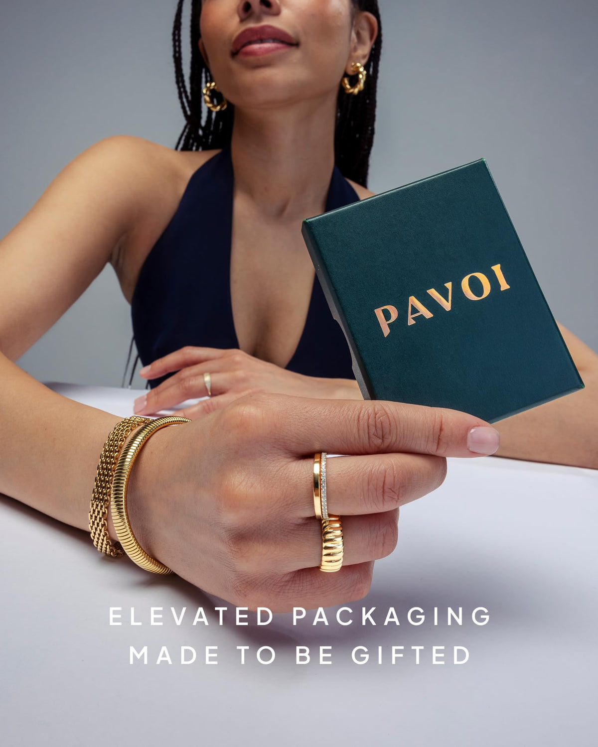 PAVOI 14K Gold Plated Tennis Bracelets for Women Bezel Set - PAVOI Official Imagery - 6