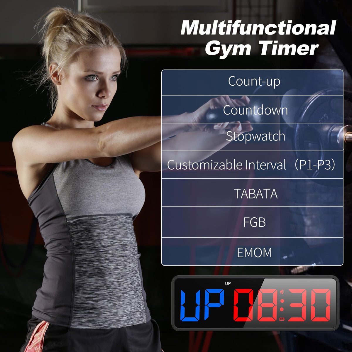 ANJANK Small Portable Gym Timer Clock Strong Magnet Workout - ANJANK Official Imagery - 4