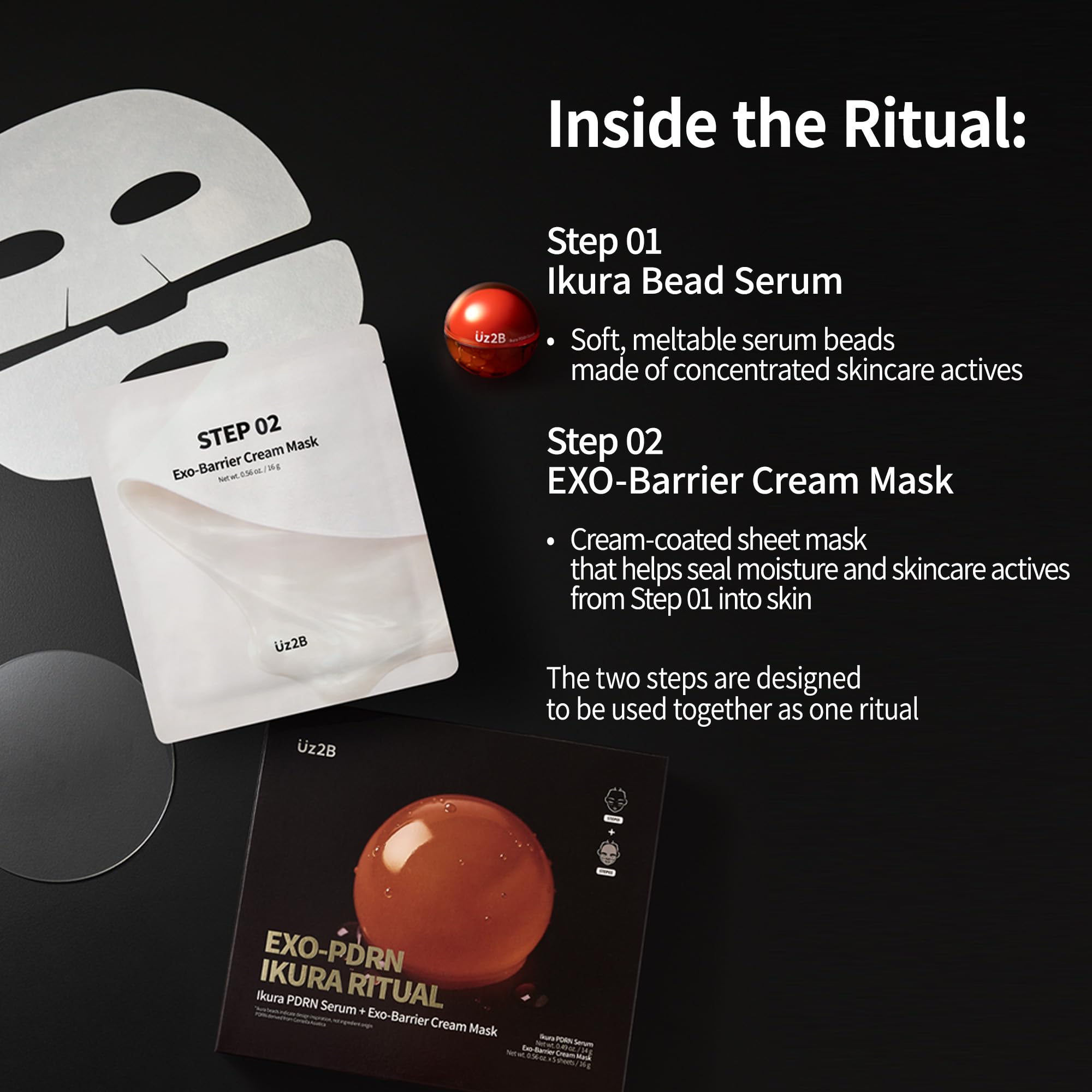 Ikura Ritual PDRN Serum (1ea) &amp; Exo-Barrier Cream Mask (5ea) - UZ2B