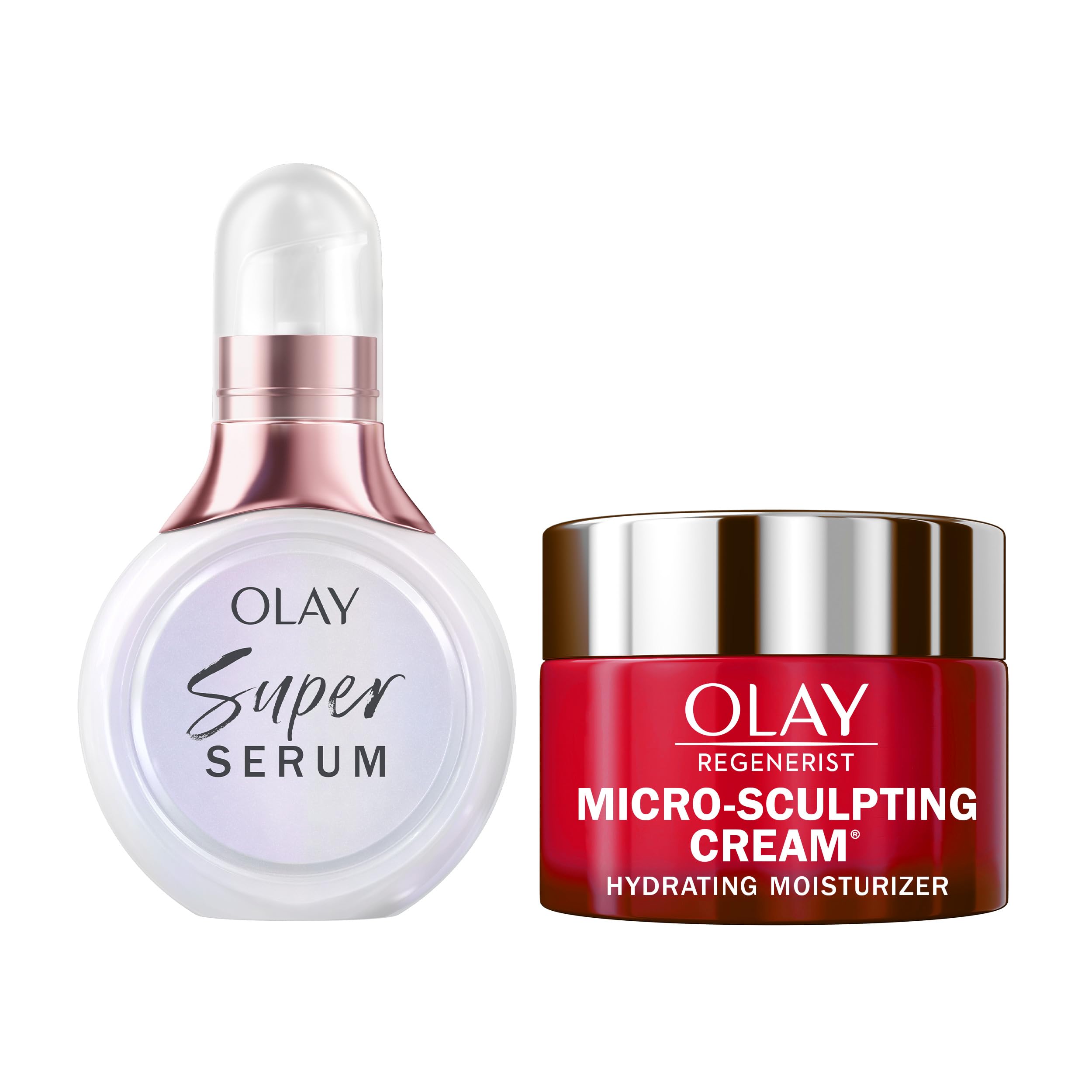 Olay Super Serum and MicroSculpting Cream Mini Duo Best Sellers Kit, Super Serum 0.4 FL OZ , MSC 0.5 FL OZ - Olay Official Product View 2