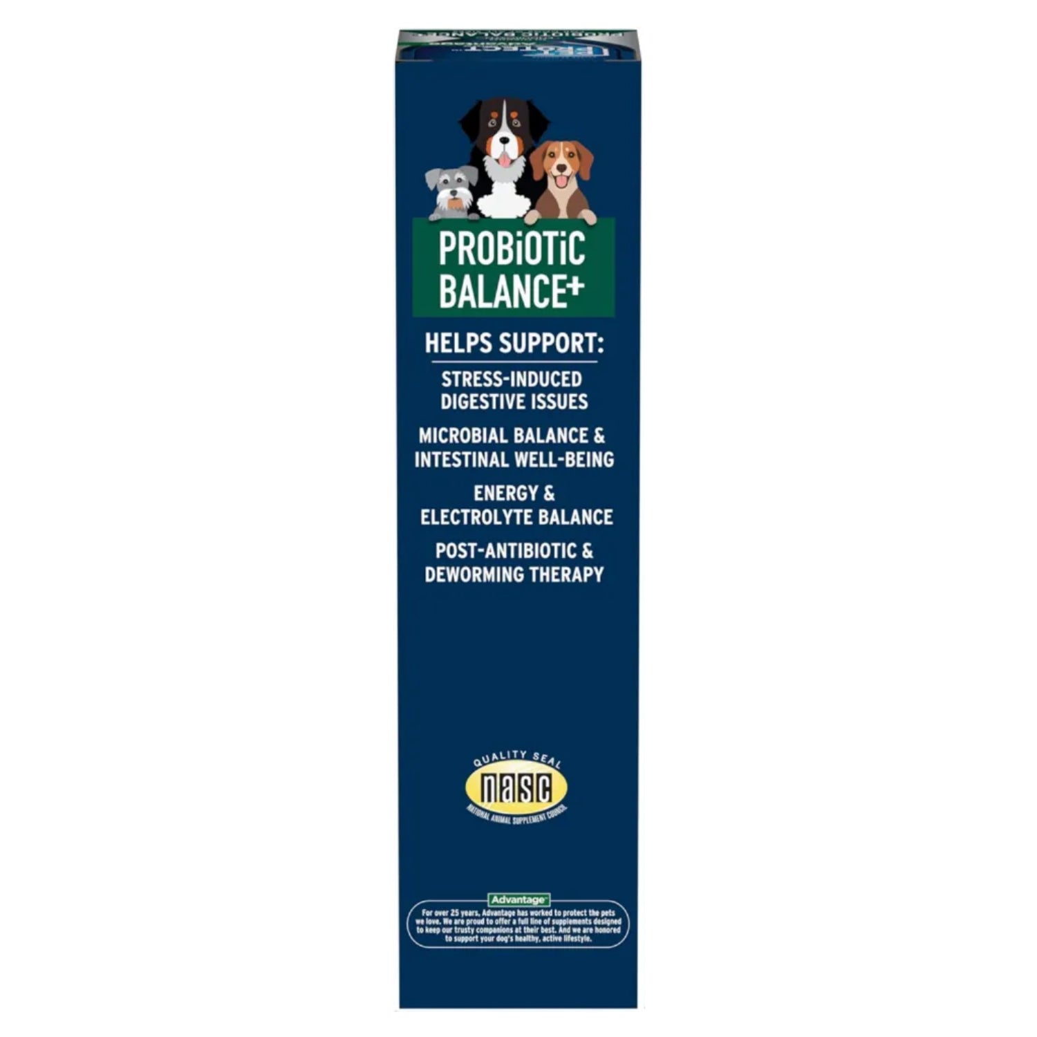 Pet Protect Dog Probiotic Balance+ Oral Gel with Vet-Formulated Endurosyn and prebiotics for digestive health in a tube applicator
