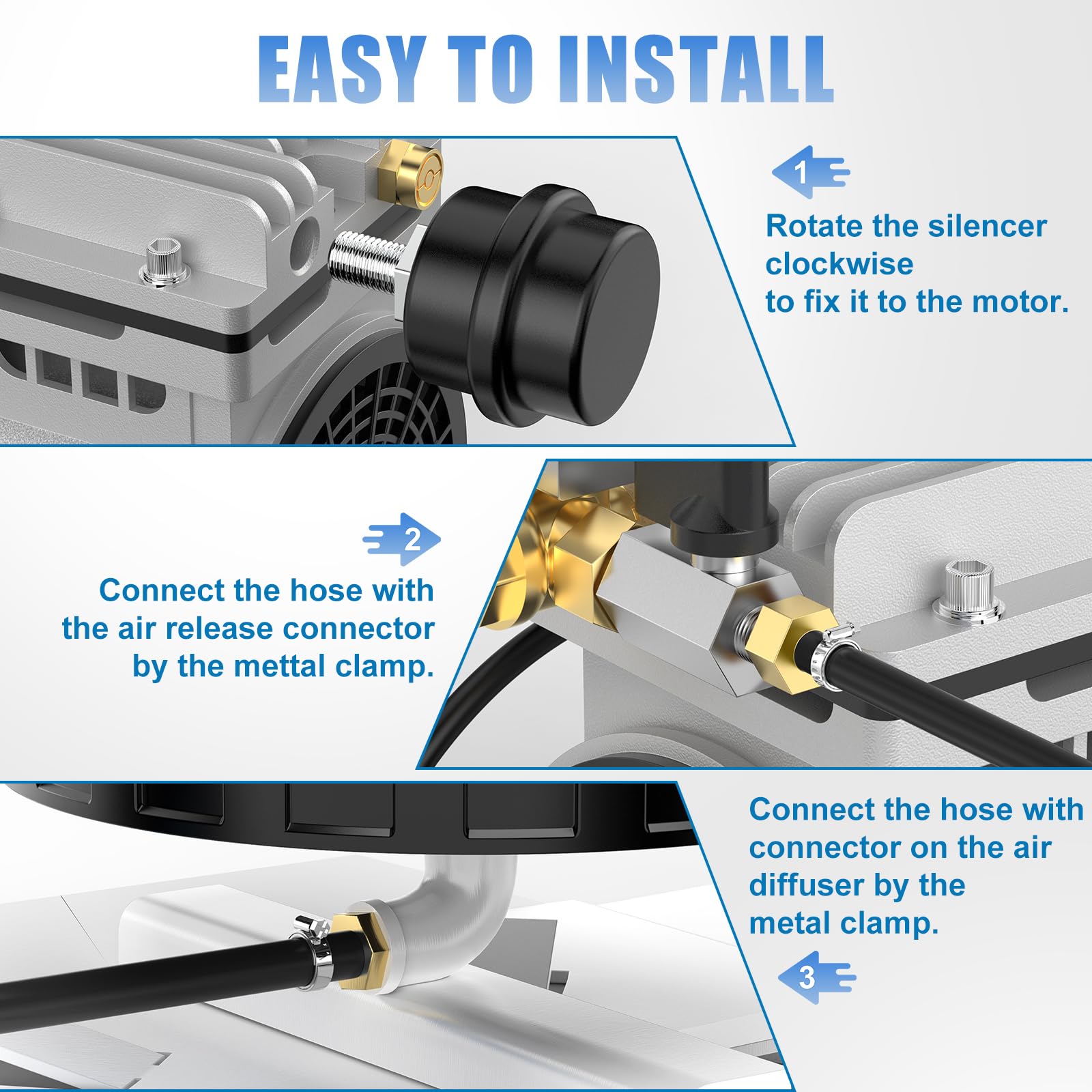 AZZUNOX 8.2CFM Pond Aerator Pump, Pond & Lake Aeration System for - AZZUNOX Official Product View 5