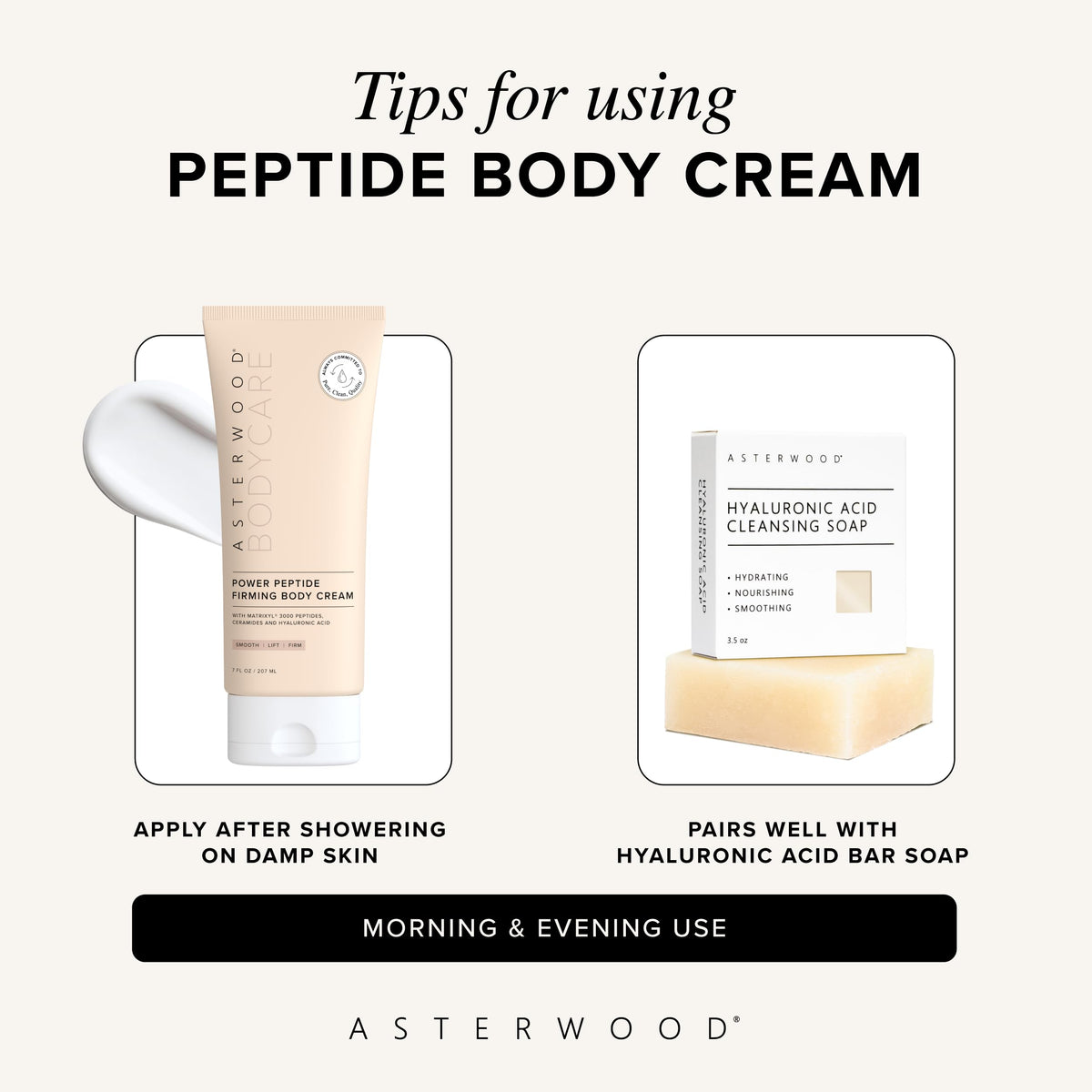 Asterwood Power Peptide Firming Body Cream Skin Care for - Asterwood Official Imagery - 7