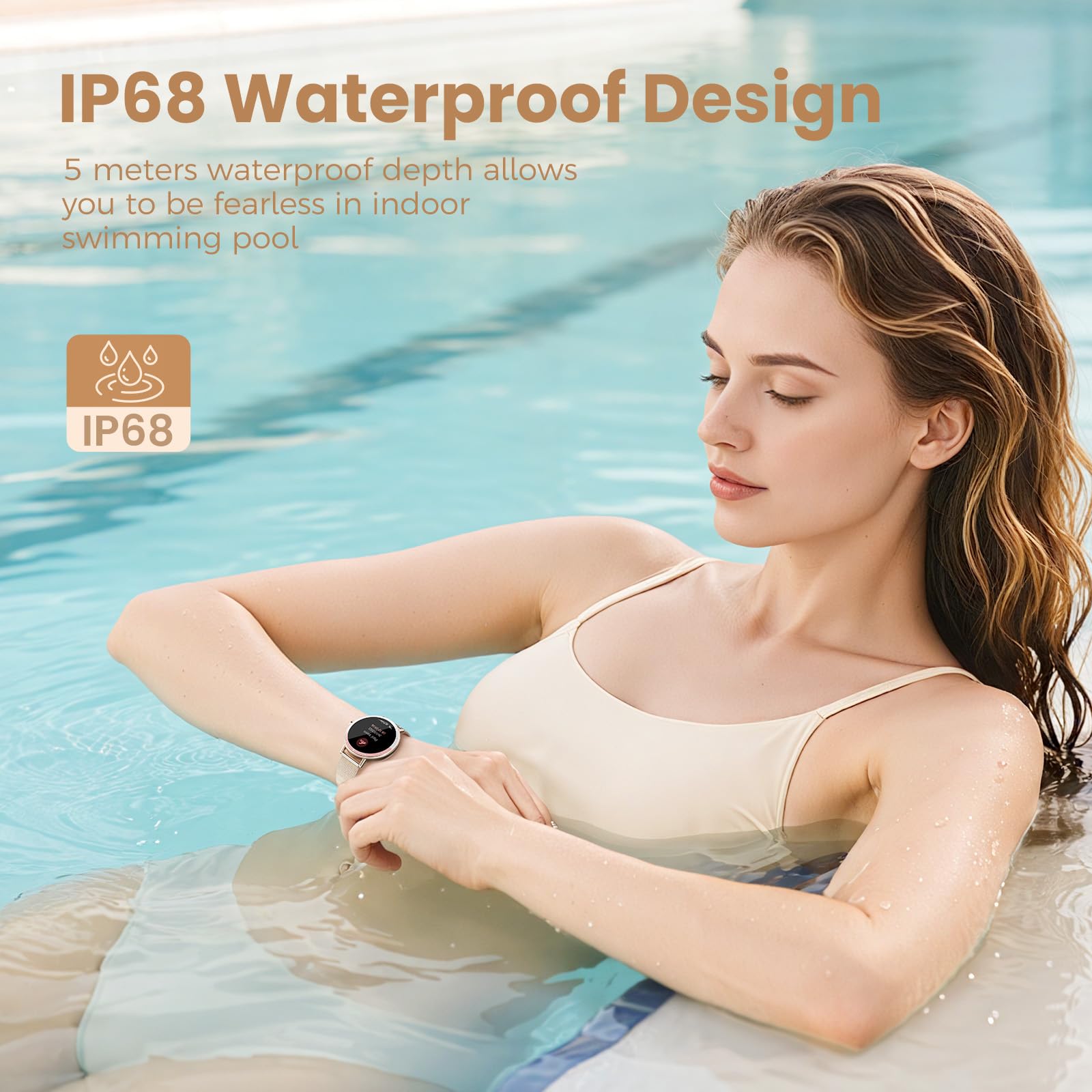 KEEPONFIT Smart Watches for Women Android/iphone, Fitness Tracker with - View 5