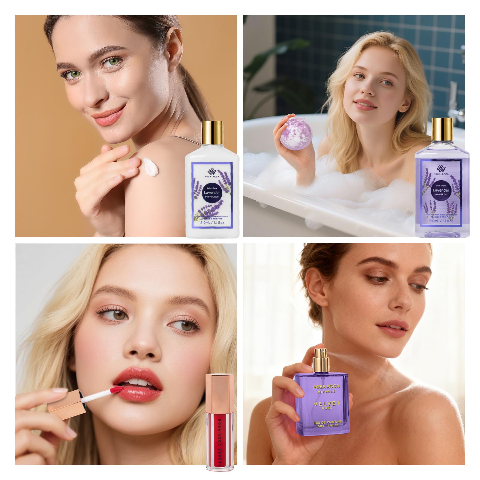 35 Pcs Gifts for Women, Lavender Bath &amp; Body Gift - RA ROSA ACCA