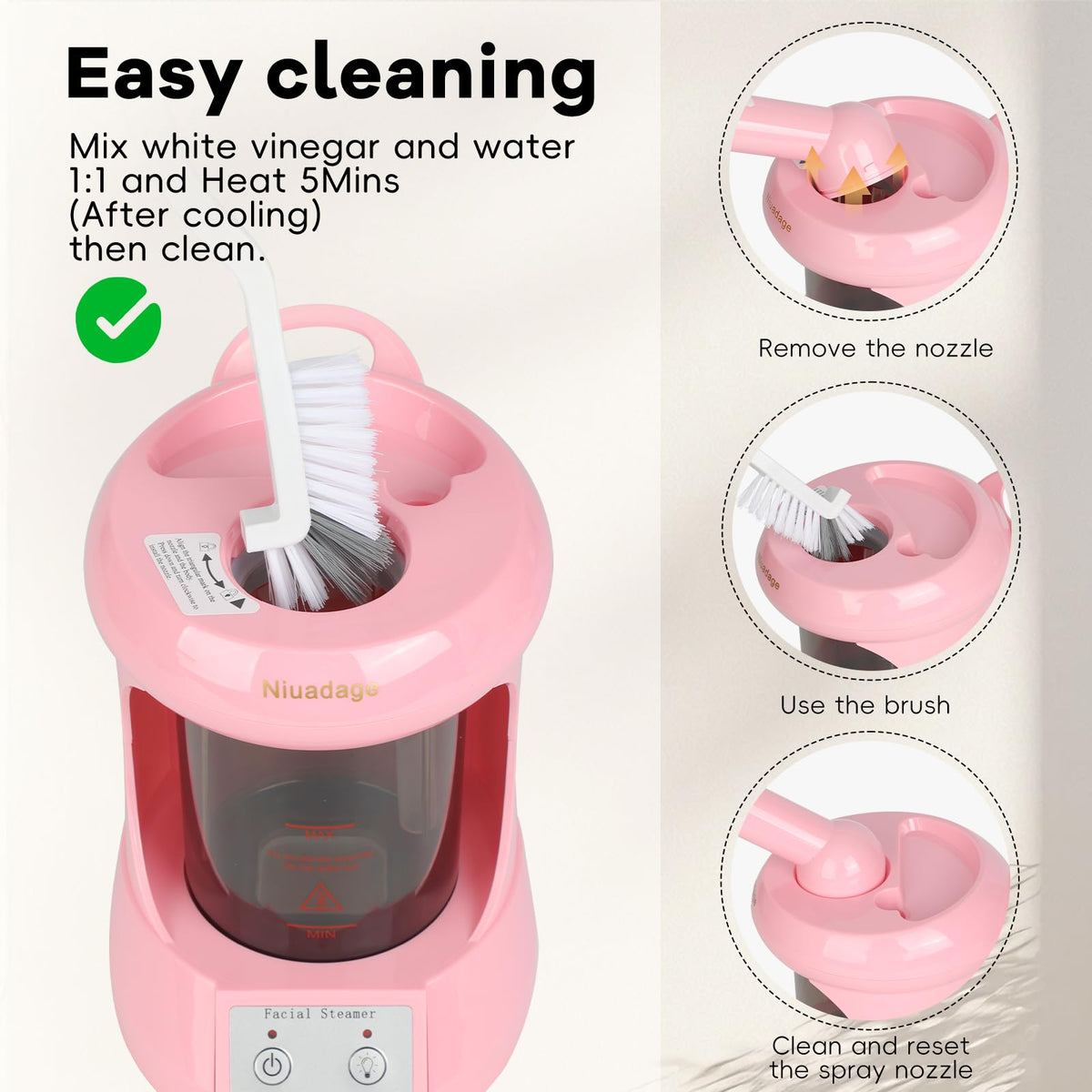 Facial Steamer Nano Ionic Face Steamer with Extendable Arm - Niuadage Official Imagery - 8