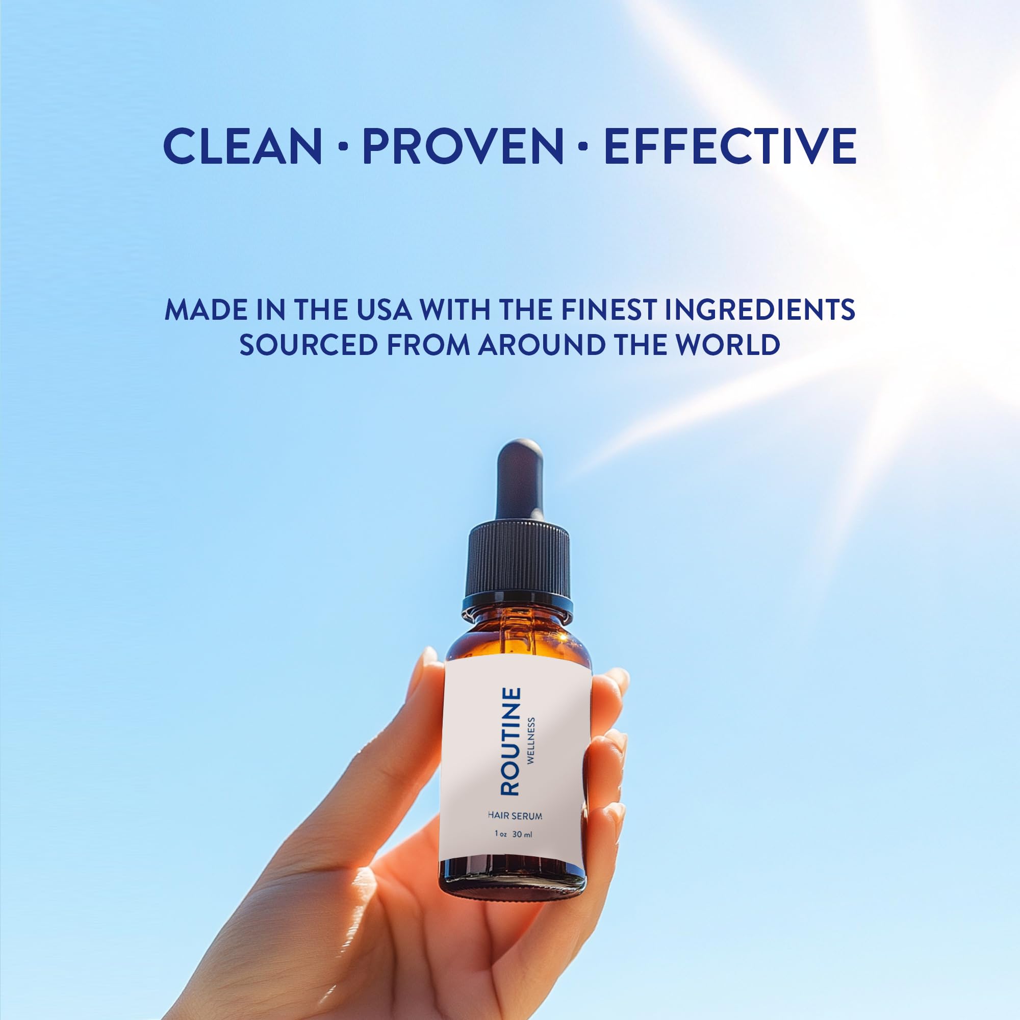 Routine Wellness Hair Serum, Rosemary, Argan, Tea Tree - Routine Wellness Official Product View 4