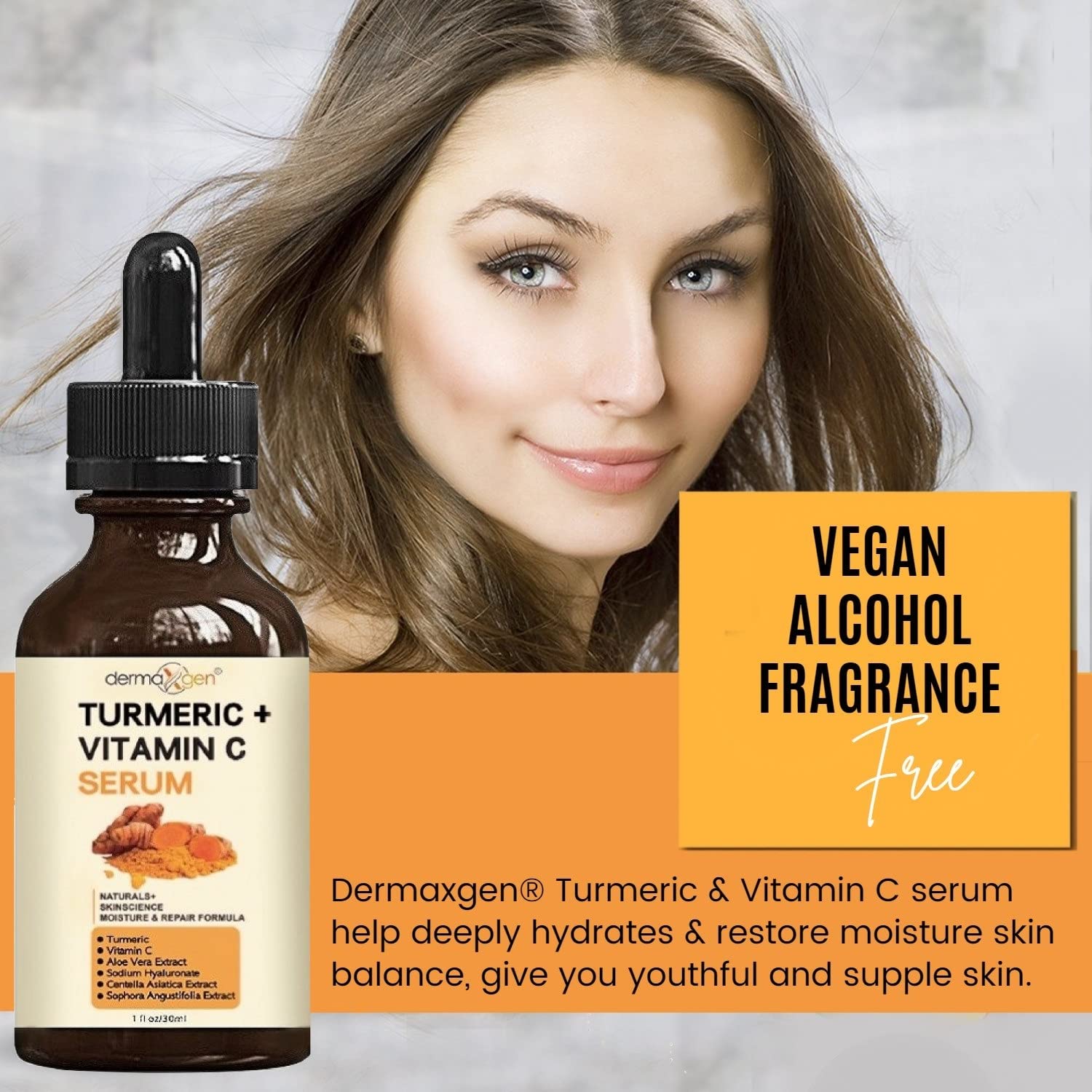 DERMAXGEN Turmeric and Vitamin C Anti - Aging facial serum & PURE ORGANIC Redu - DERMAXGEN Official Product View 9