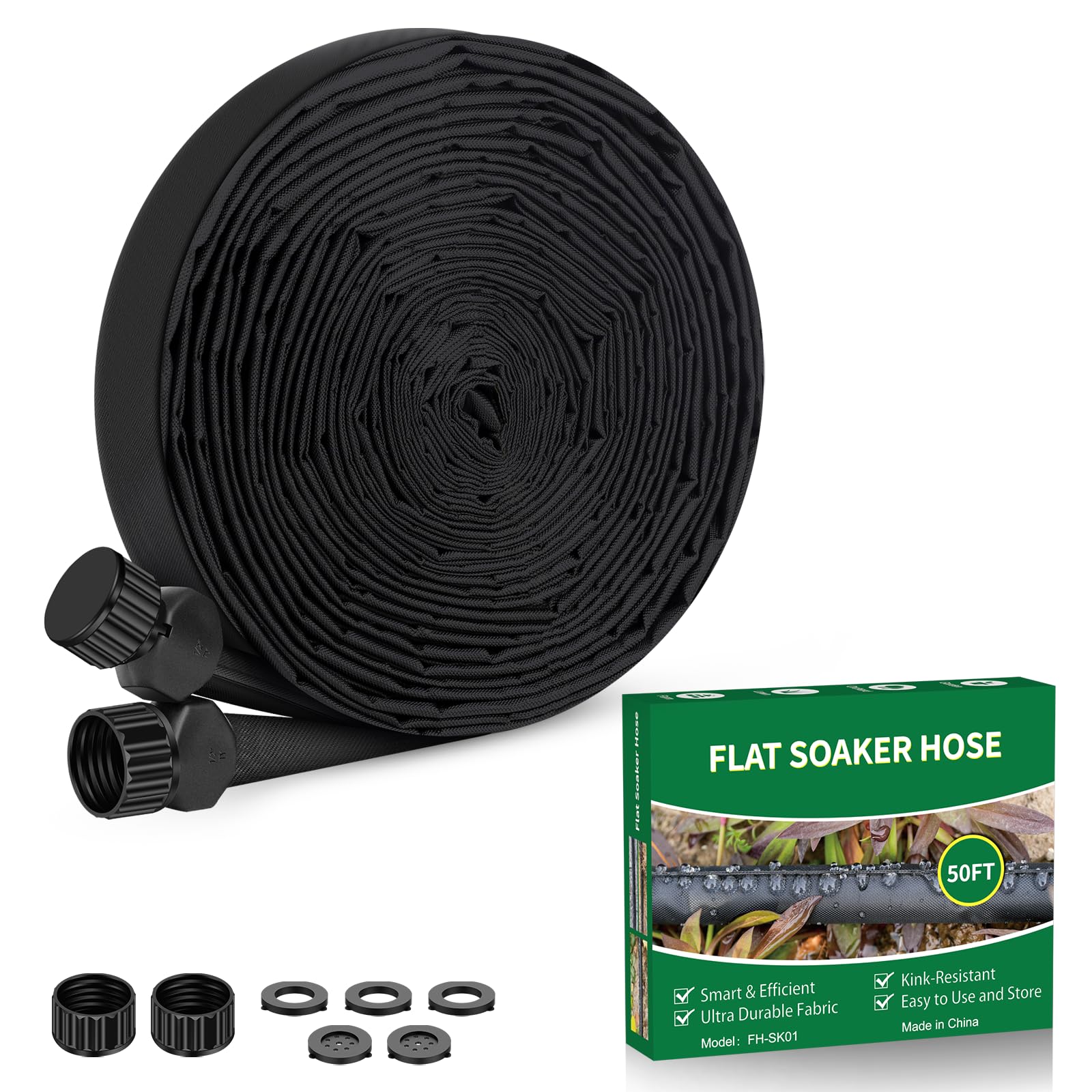 Advinski Garden Hose 100FT with 10-Function Nozzle, No-Kink Water - Advinski Official Product View 10