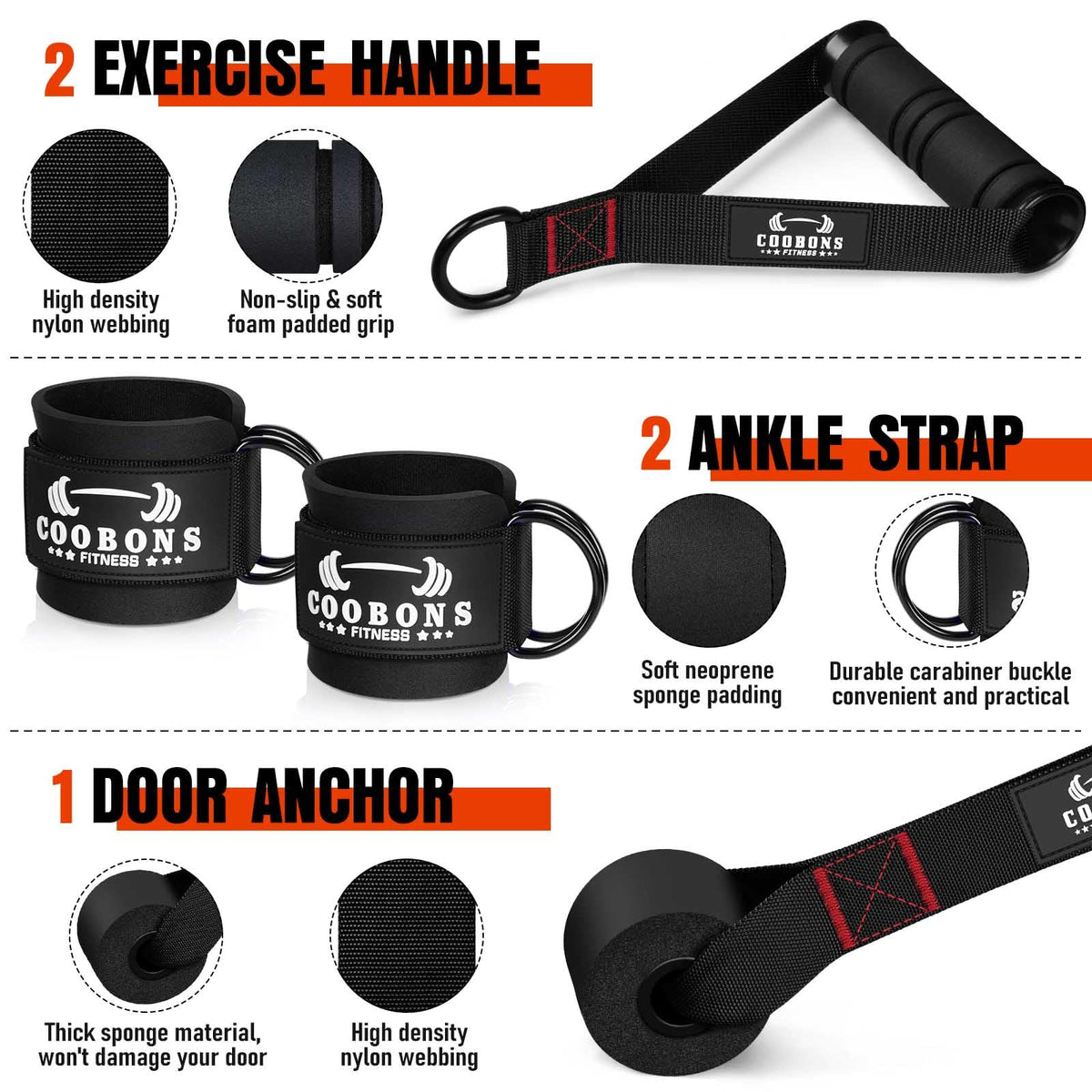 Heavy Resistance Bands for Working Out 300LBS Exercise Bands - COOBONS FITNESS Official Imagery - 5