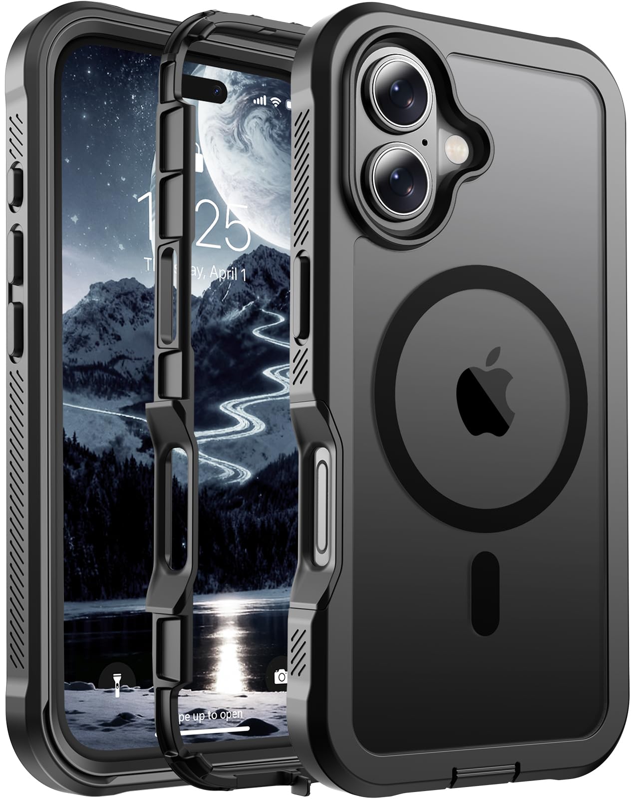 jaroco Magnetic for iPhone 17 Case Heavy Duty Protection Black - jaroco Official Product View 1