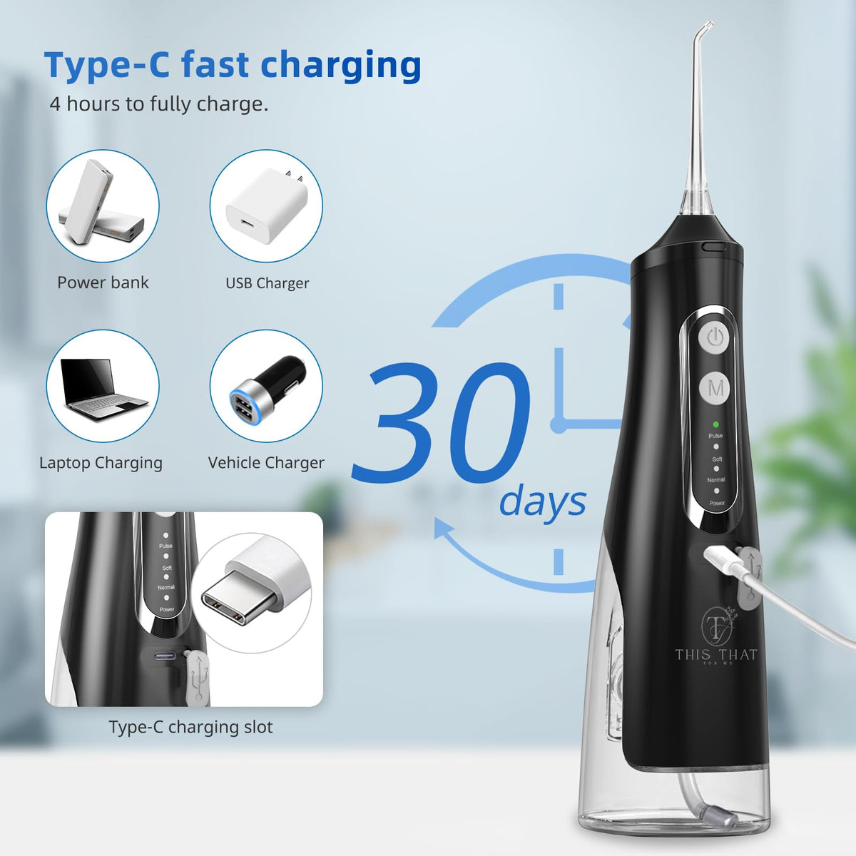 TTFM Electric Dental Water Flosser for Teeth Gums Braces - This That For Me Official Imagery - 6