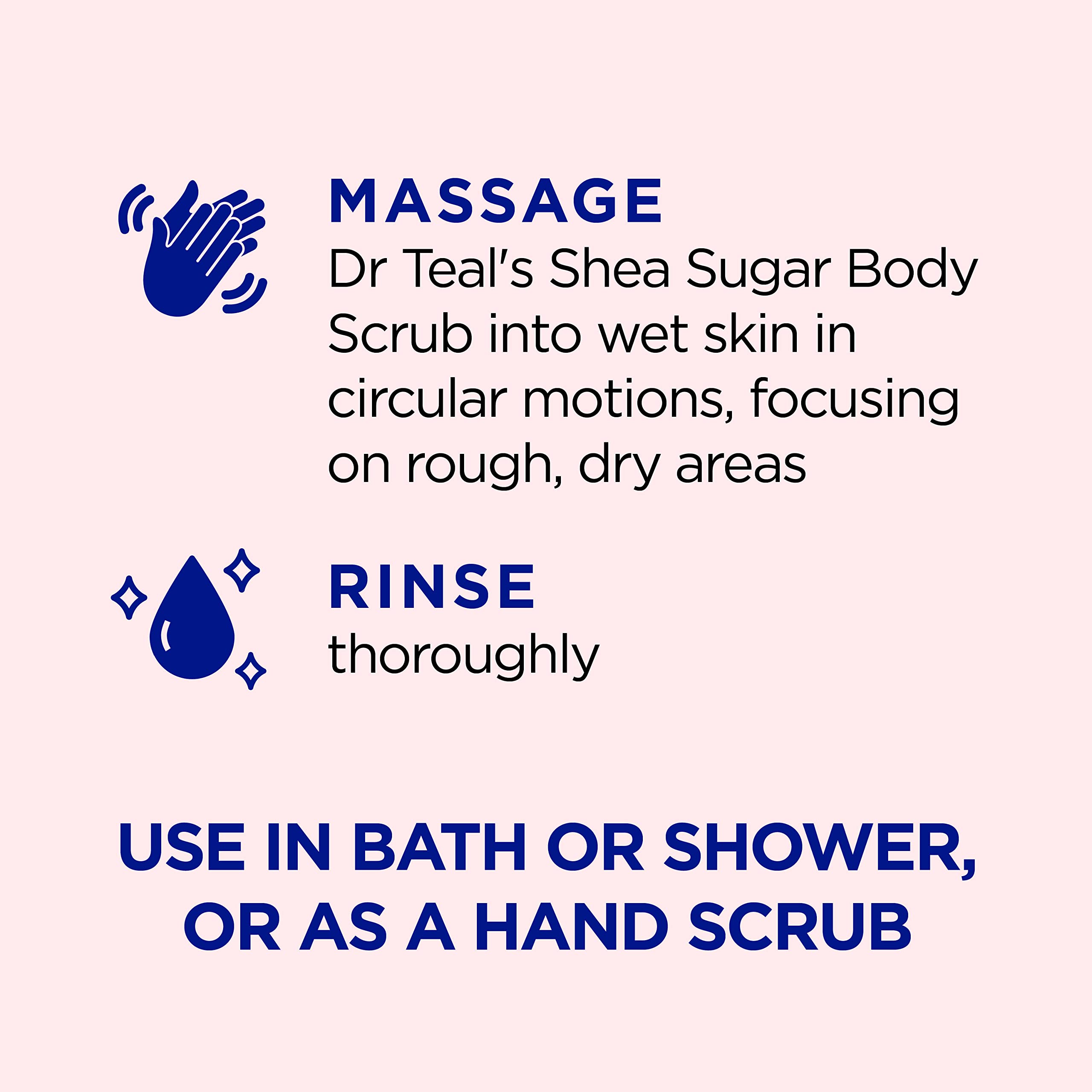 Dr Teal s Shea Sugar Body Scrub Rose with Essential Oil 19 - Dr Teal's Official Imagery - 4