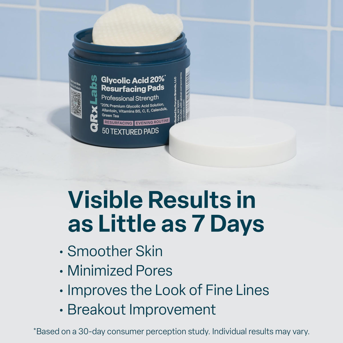 QRxLabs Glycolic Acid Pads - QRxLabs Official Imagery - 6