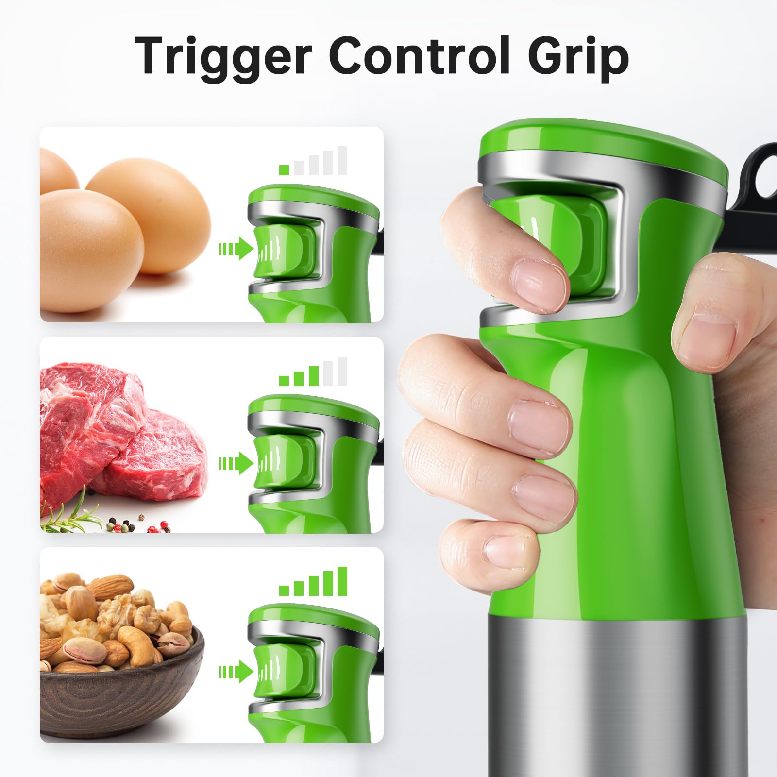 Turelar Immersion Blender Handheld Corded Hand Blenders Set 1100W by turelar - Angle View 4