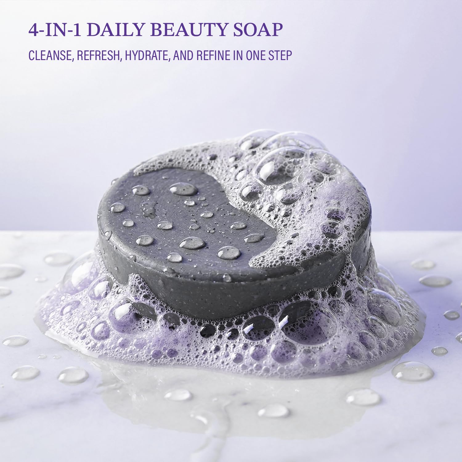 4-in-1 Facial Soap Bar Cleanser, Korean Skincare Face Cleansing - Dewvia