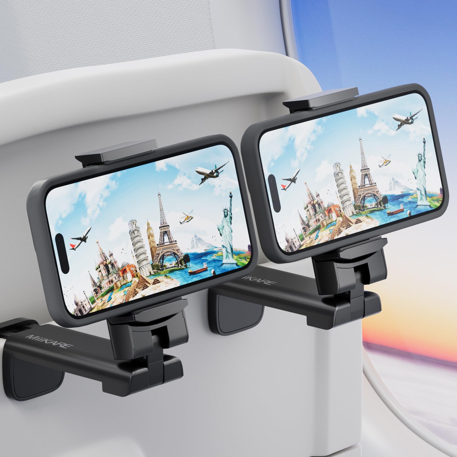 MiiKARE Airplane Phone Holder Mount, Plane Travel Essentials, Yellow - MiiKARE Official Product View 8