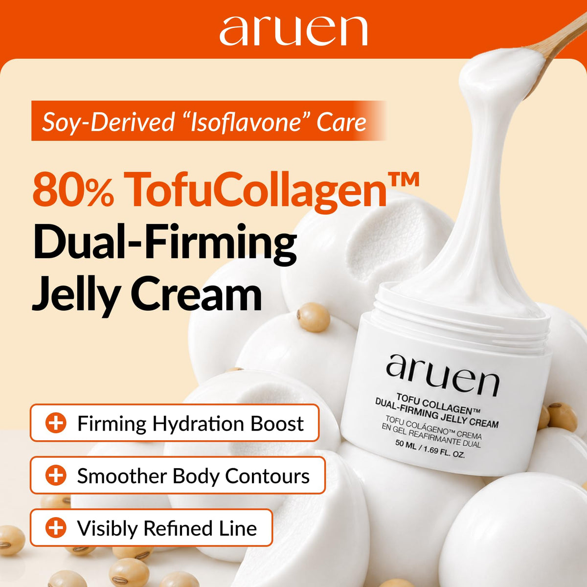 Tofu Collagen Dual Firming Jelly Cream - aruen Official Imagery - 3