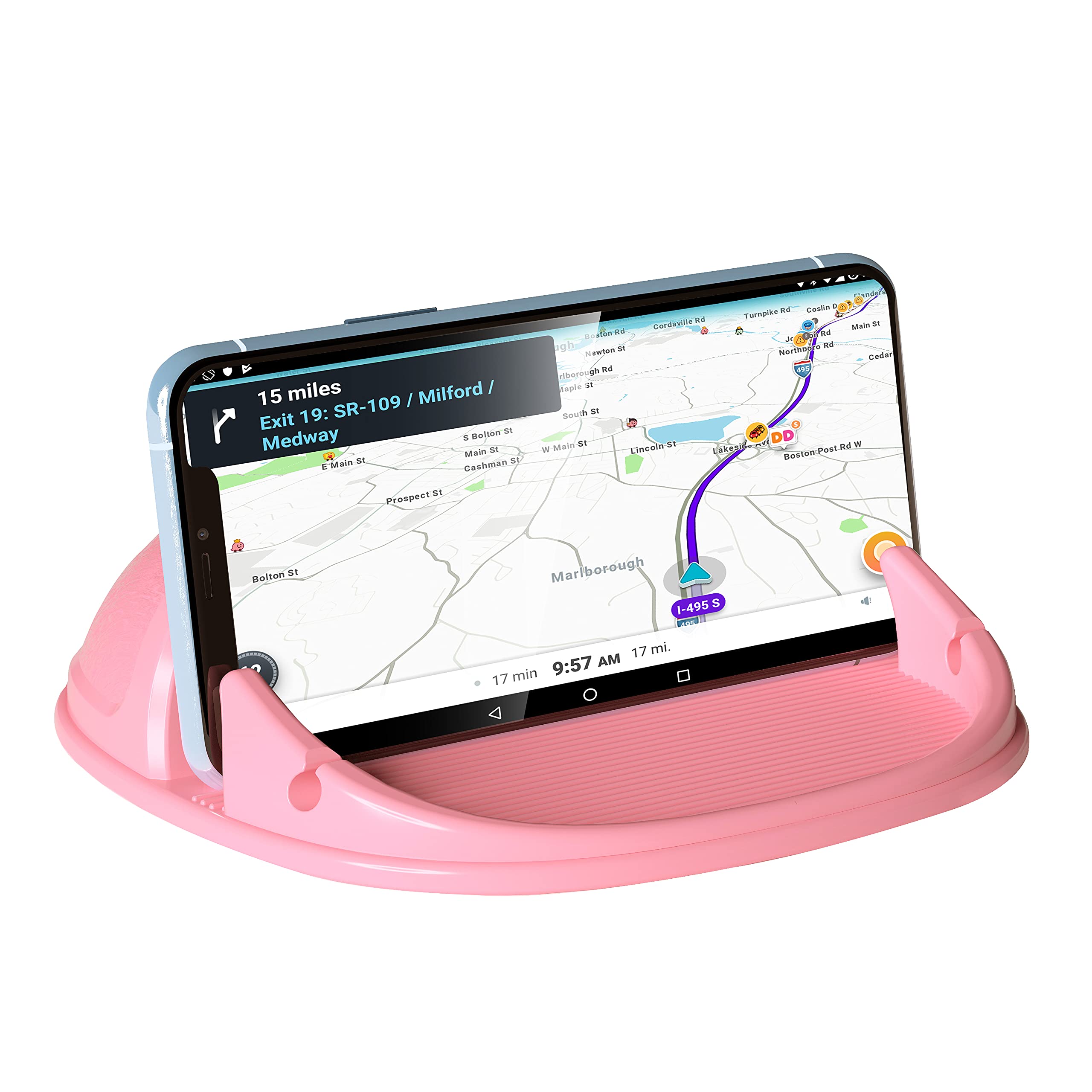 Loncaster Car Phone Holder, Car Phone Mount Silicone Car Pad Mat by Loncaster - Angle View 9