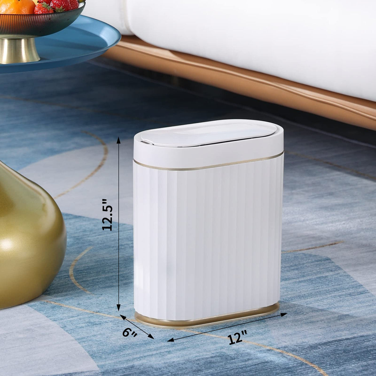 ELPHECO Bathroom Trash Can with Lid 2 Gallon Motion Sensor - ELPHECO Official Imagery - 5