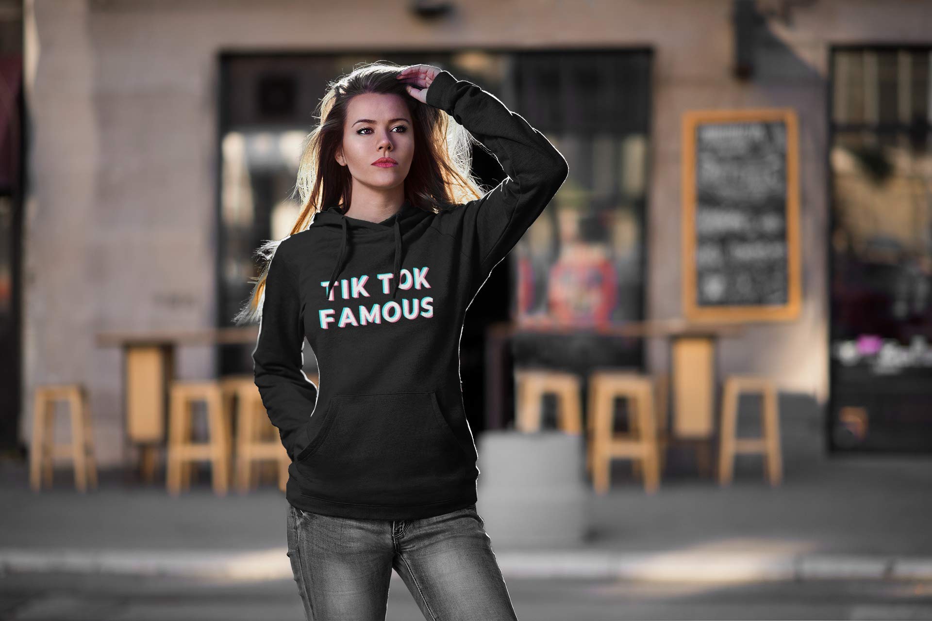 ALLNTRENDS Adult Hoodie TIK Tok Famous Hooded Sweatshirt Cute Graphic - View 2
