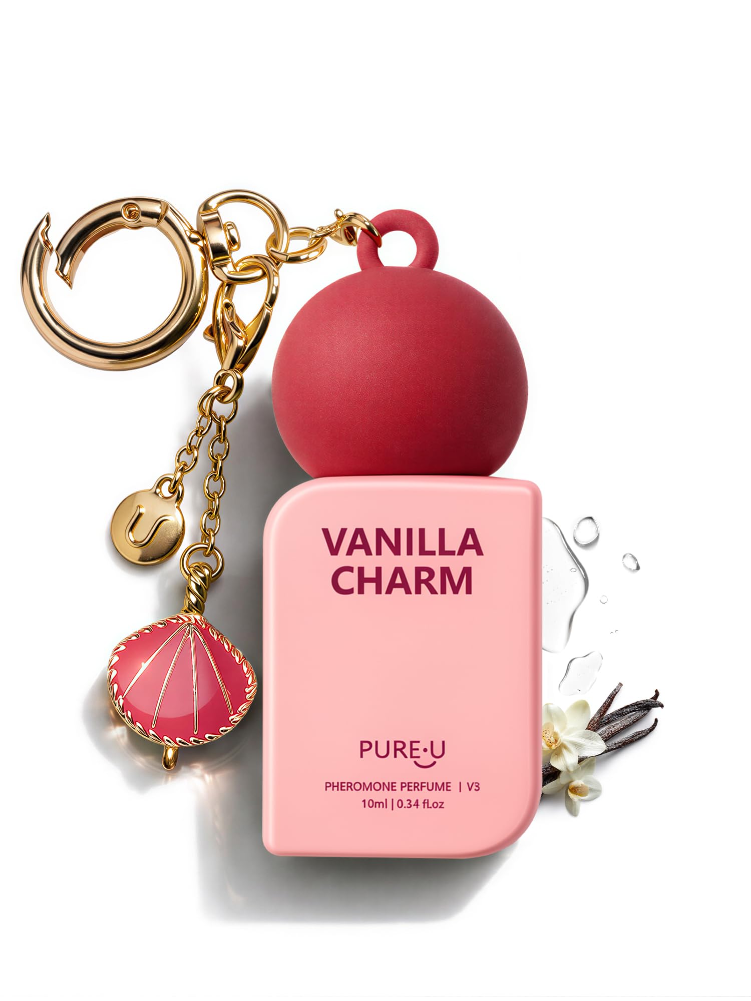 PUREU Creamy Vanilla Sandalwood Pheromone Perfume Oil for Women, - Product Imagery