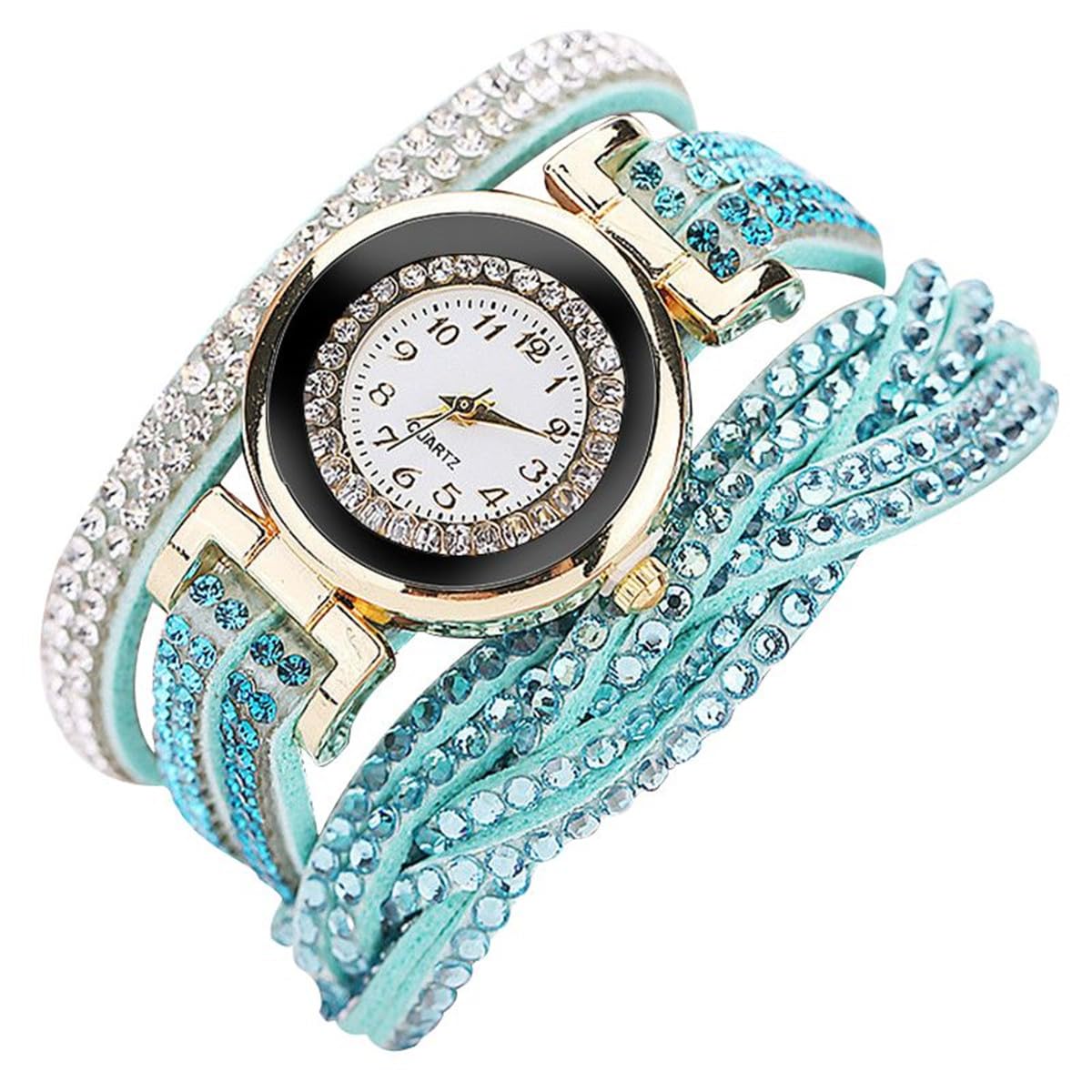 Women Ladies Wholesale 6 Pack Diamond Watch Set Lot Leather - CdyBox Official Imagery - 8
