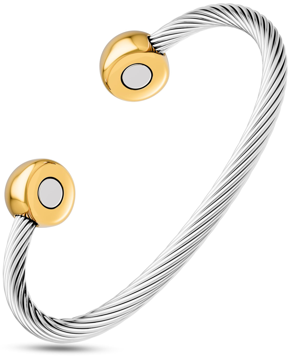MagnetRX Twisted Cable Magnetic Bracelet Cuff - MagnetRX Official Imagery - 1