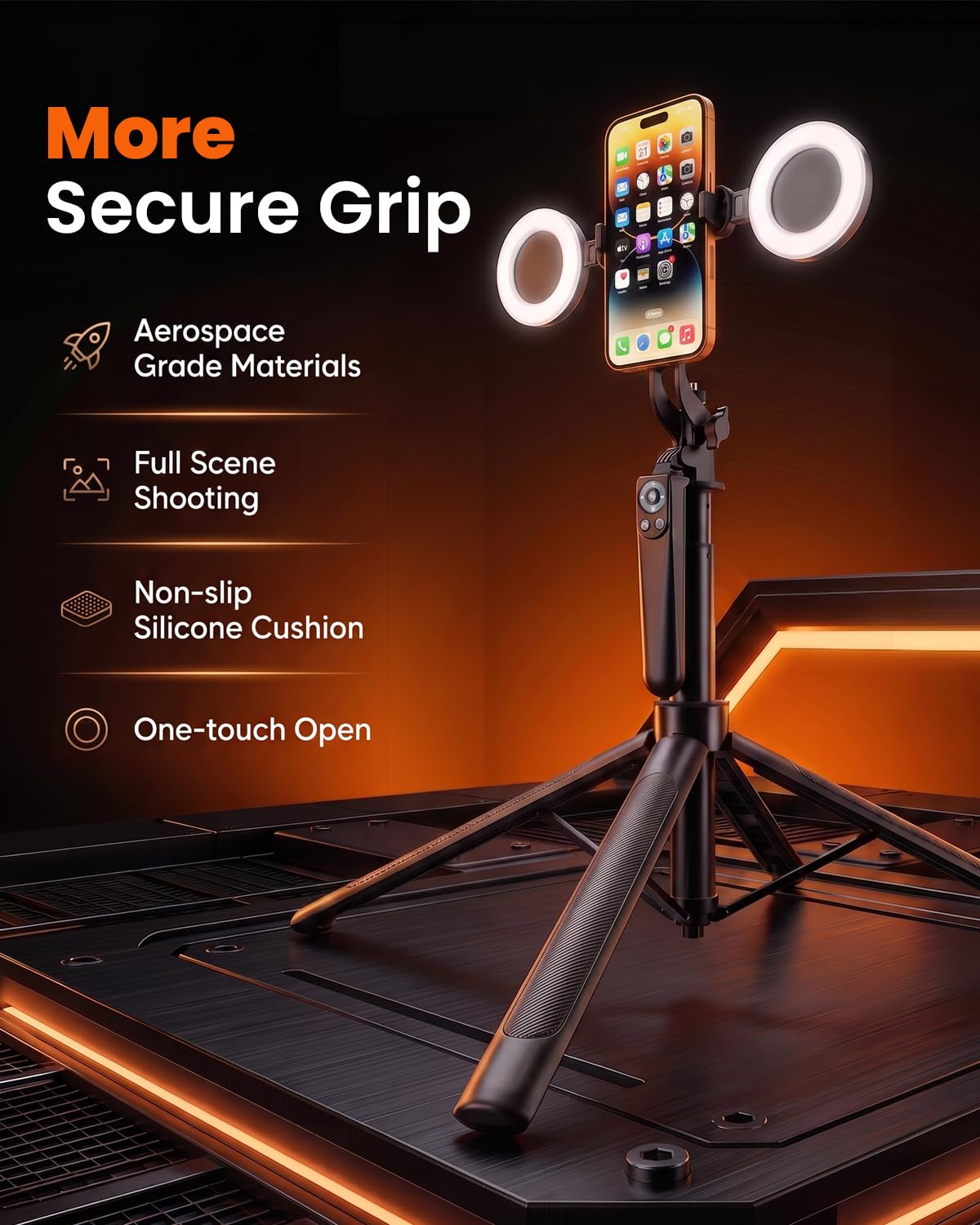 71 Phone Tripod for iPhone 2 Lights 2 Wireless Mics - RMKECT Official Imagery - 4